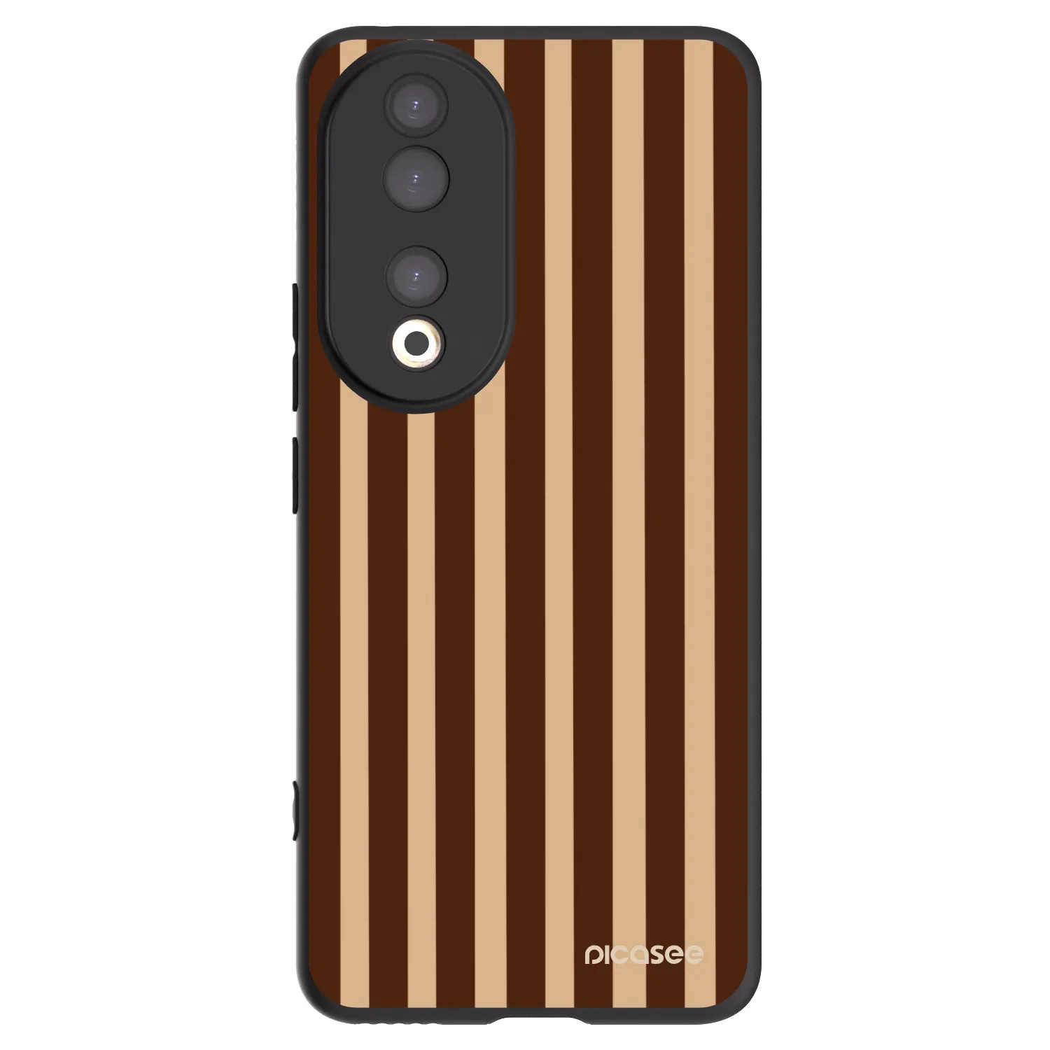 Picasee husă neagră din silicon pentru Honor 90 5G - Brown lines