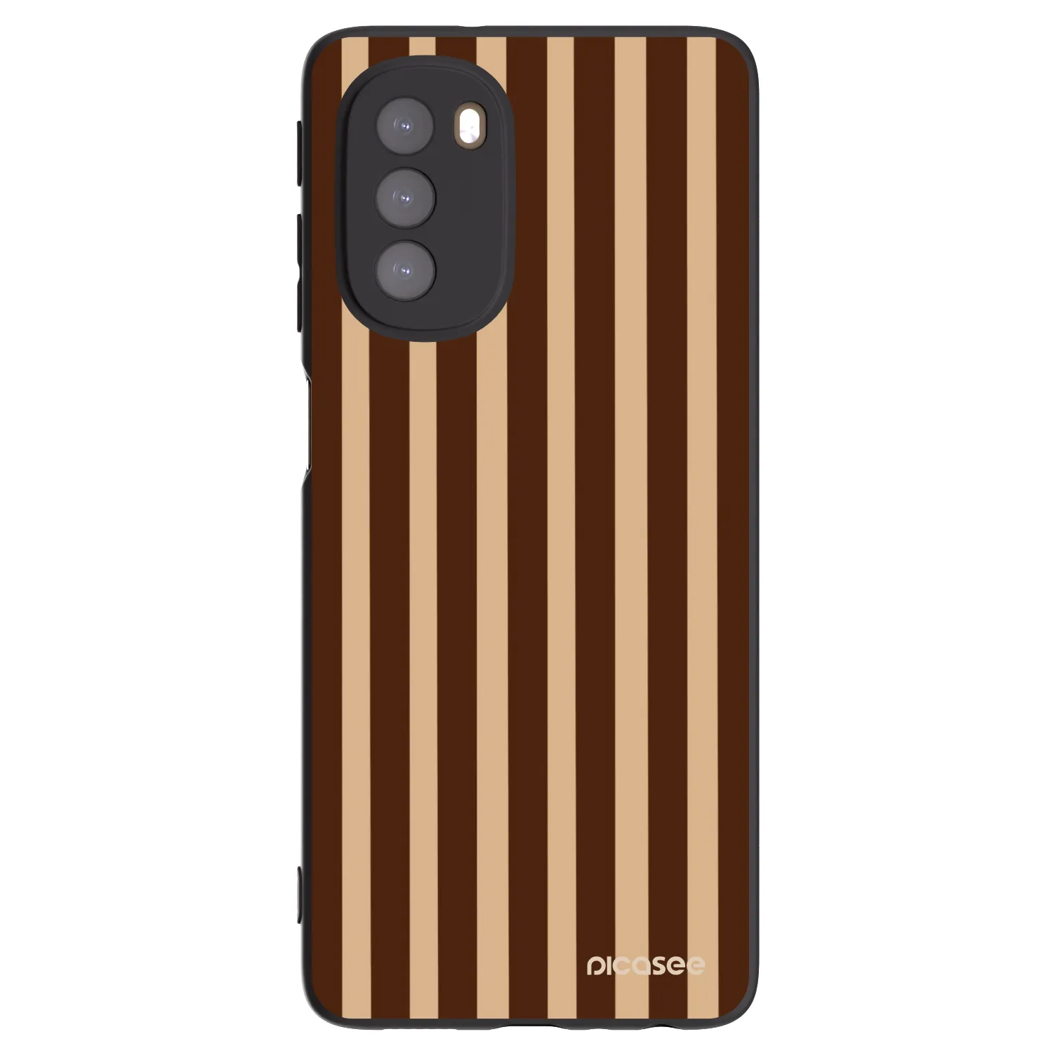 Picasee husă neagră din silicon pentru Motorola Moto G51 - Brown lines