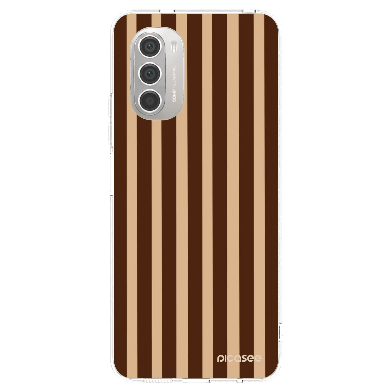Picasee husă transparentă din silicon pentru Motorola Moto G51 - Brown lines