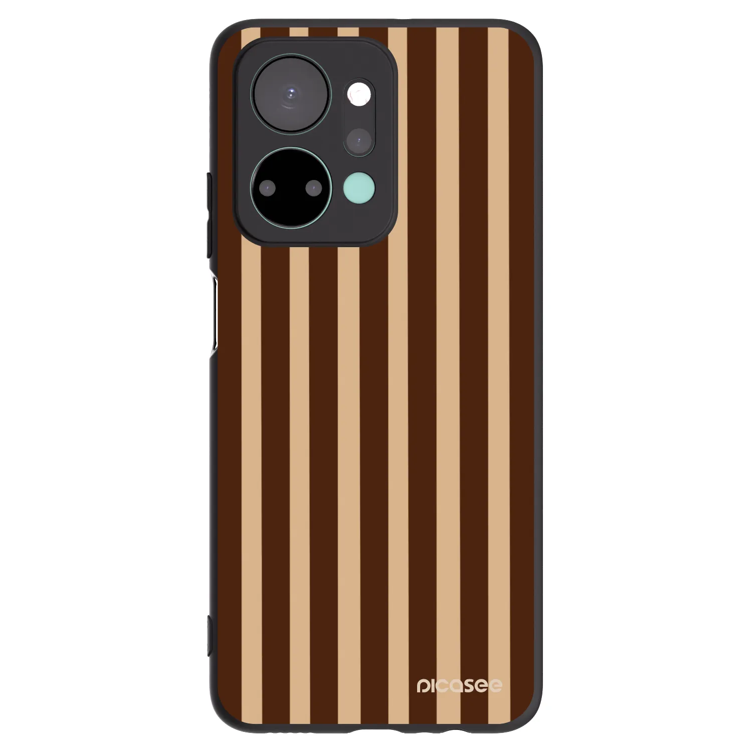 Picasee husă neagră din silicon pentru Honor X7a - Brown lines