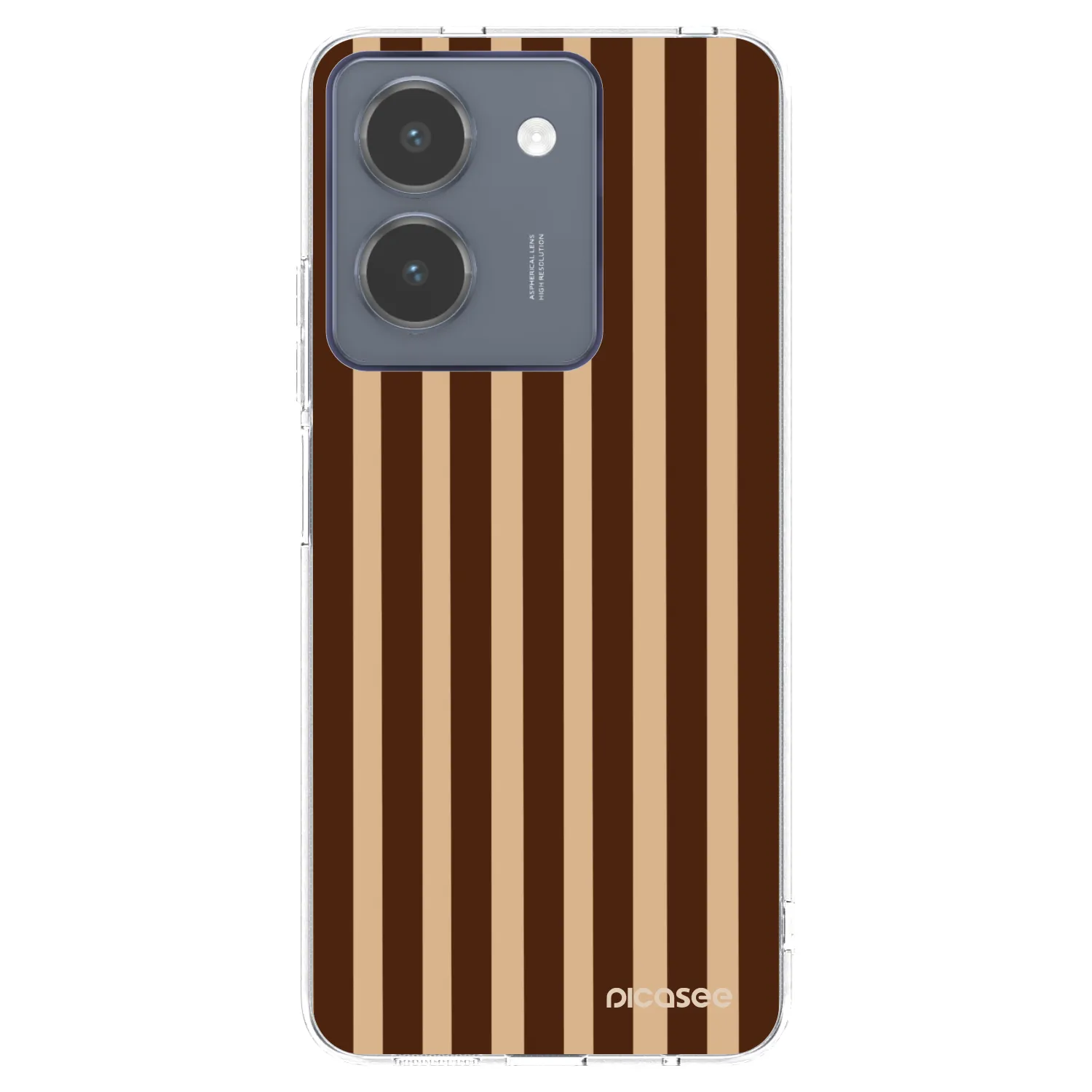 Picasee husă transparentă din silicon pentru Vivo Y36 4G - Brown lines