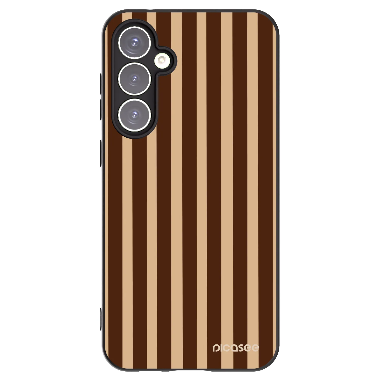 Picasee husă neagră din silicon pentru Samsung Galaxy S23 FE S711B - Brown lines