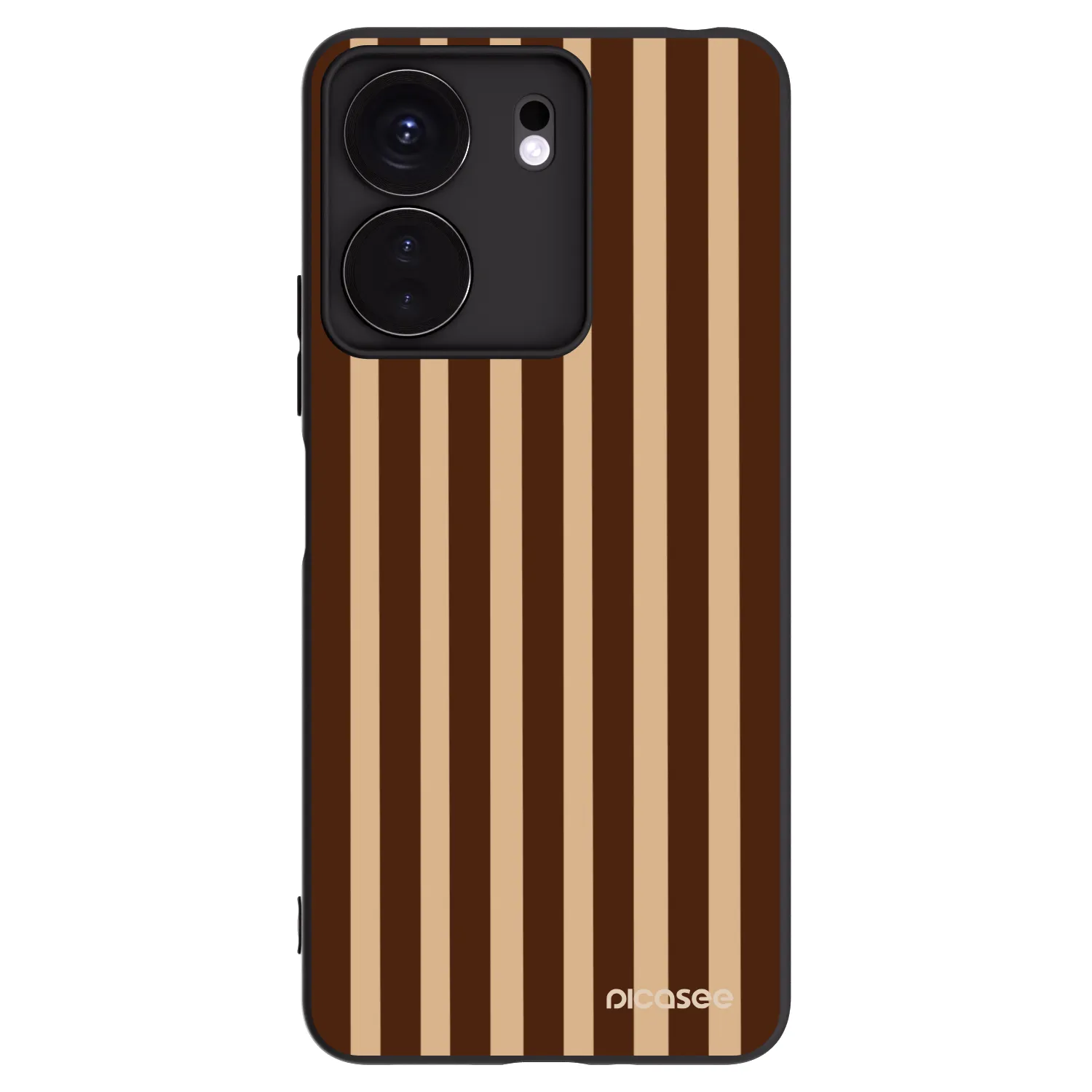 Picasee husă neagră din silicon pentru Xiaomi Redmi 13C 4G - Brown lines