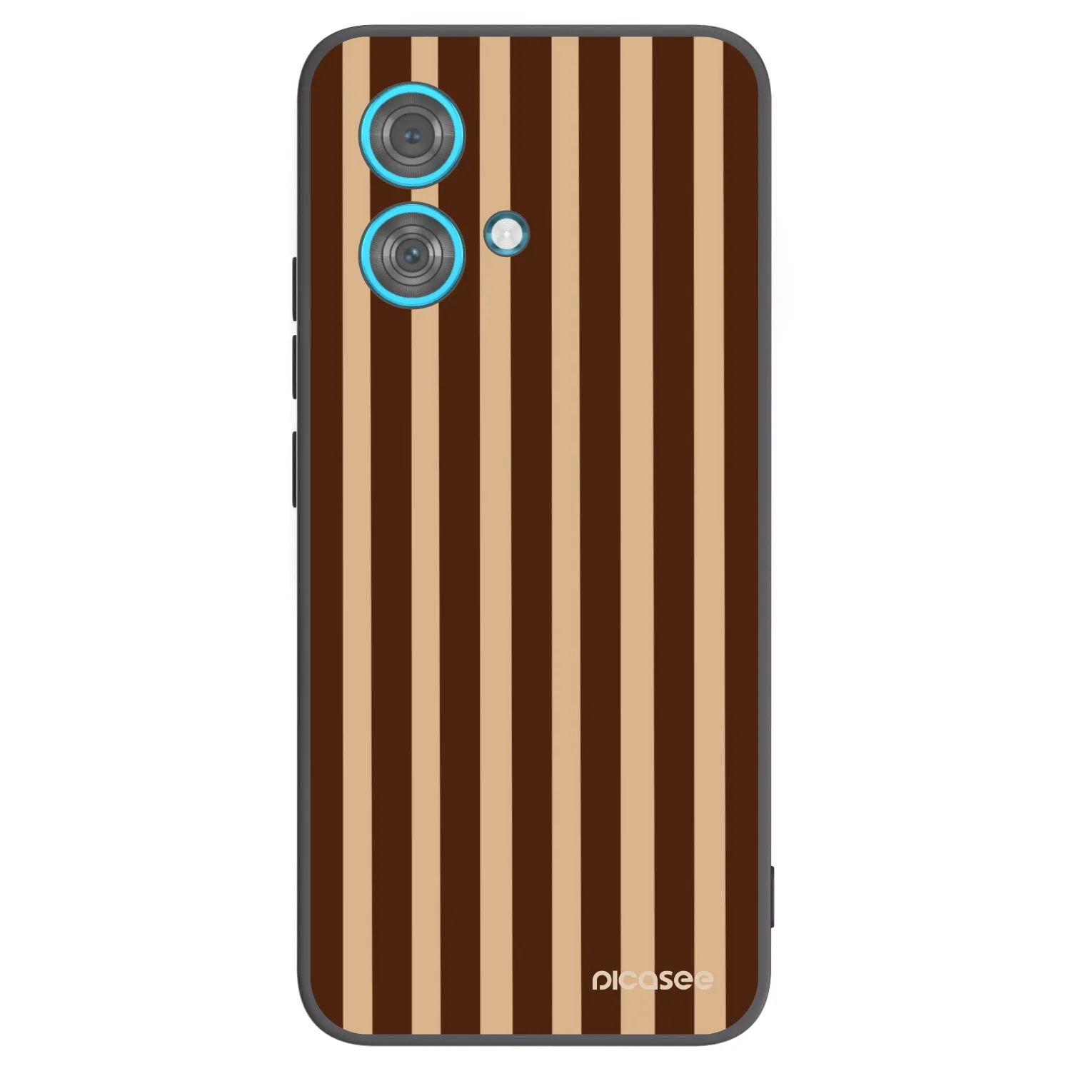 Picasee husă neagră din silicon pentru Motorola Edge 40 Neo - Brown lines