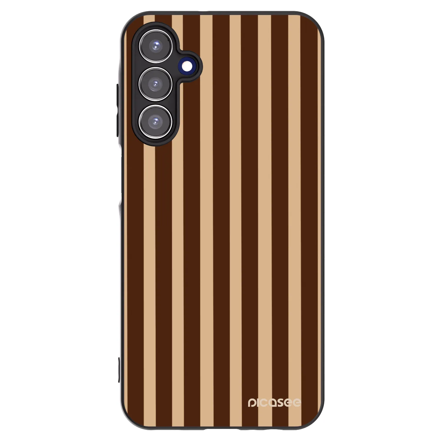 Picasee husă neagră din silicon pentru Samsung Galaxy A15 A156B 5G - Brown lines