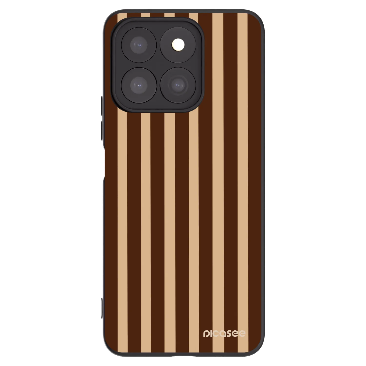 Picasee husă neagră din silicon pentru Honor X8b - Brown lines
