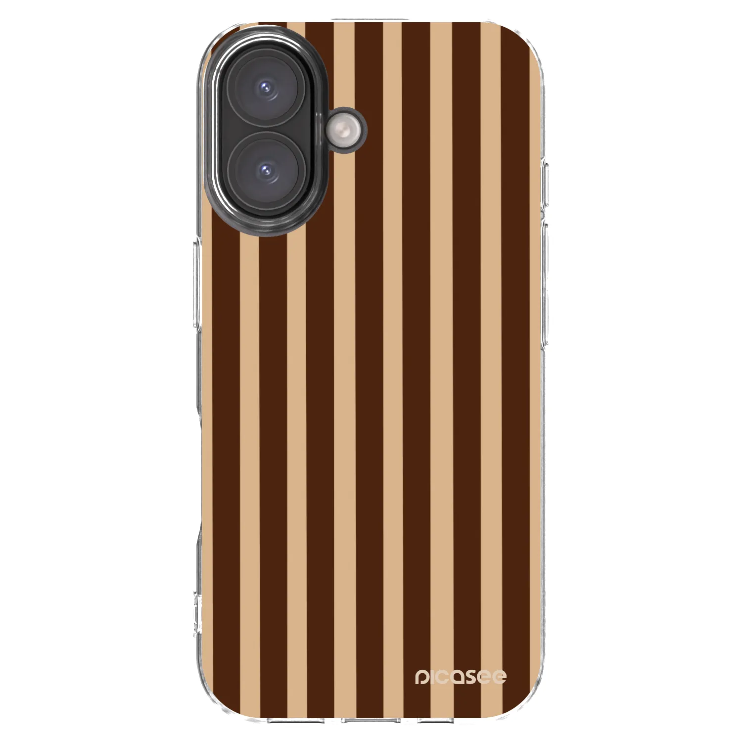 Picasee husă transparentă din silicon pentru Apple iPhone 16 - Brown lines