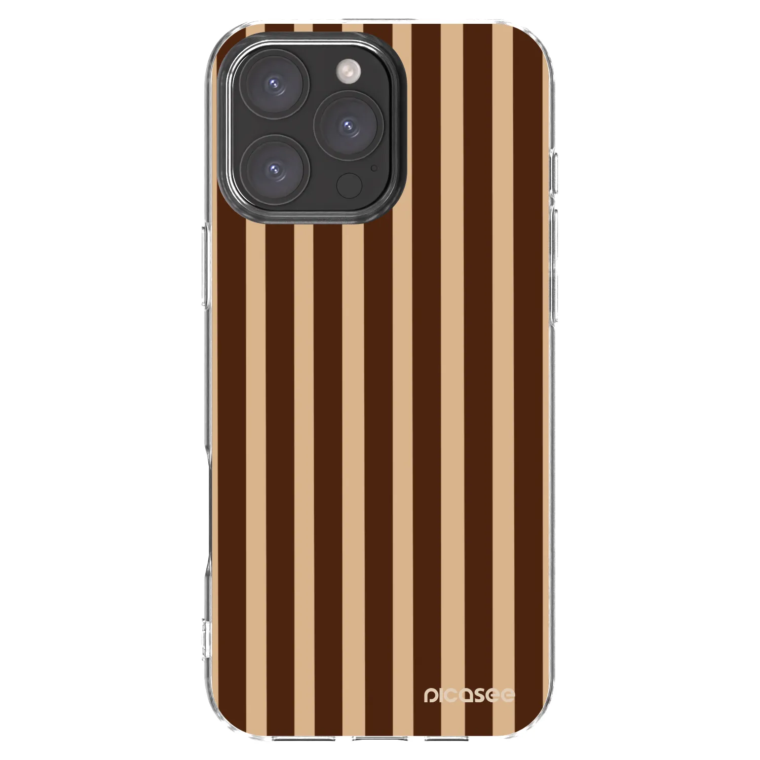 Picasee husă transparentă din silicon pentru Apple iPhone 16 Pro Max - Brown lines