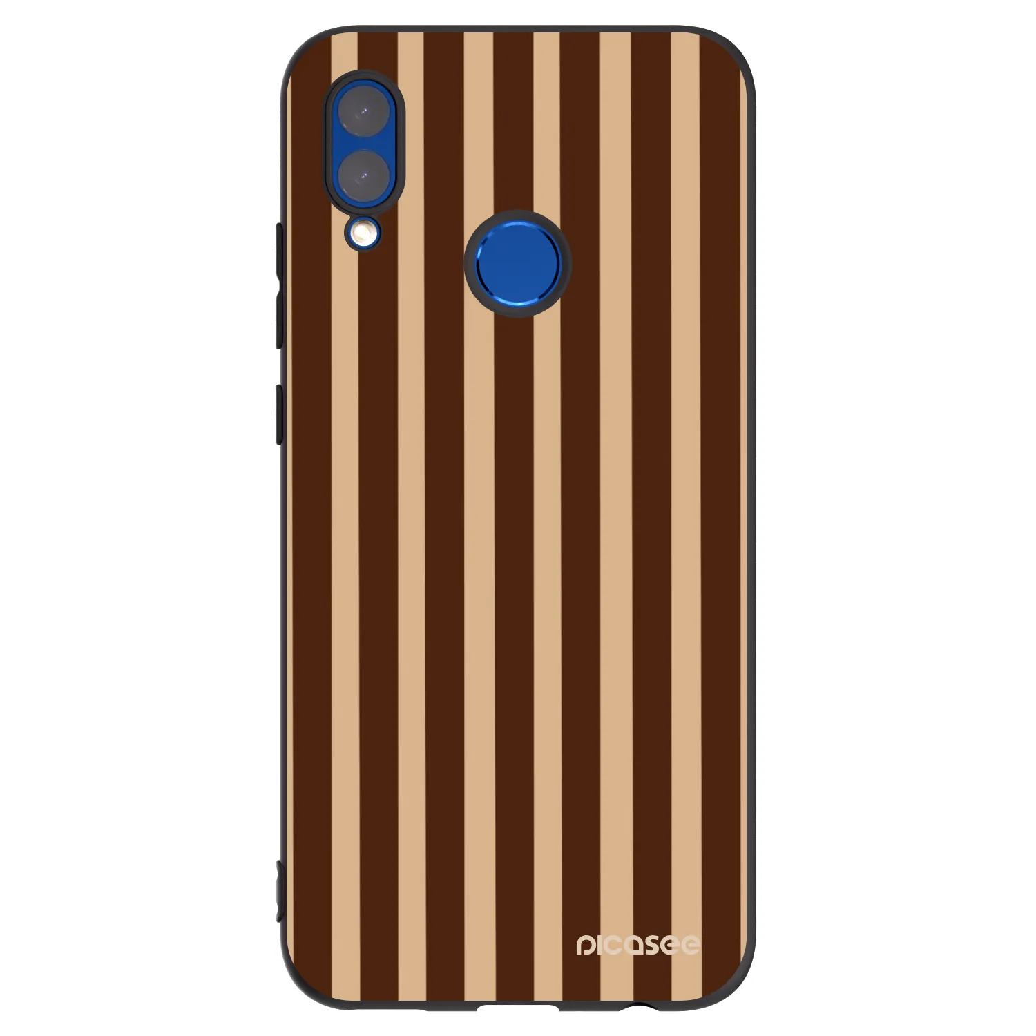 Picasee husă neagră din silicon pentru Huawei P Smart 2019 - Brown lines