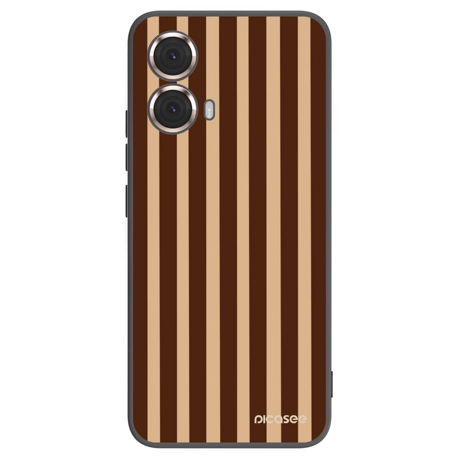 Picasee husă neagră din silicon pentru Motorola Moto G85 - Brown lines