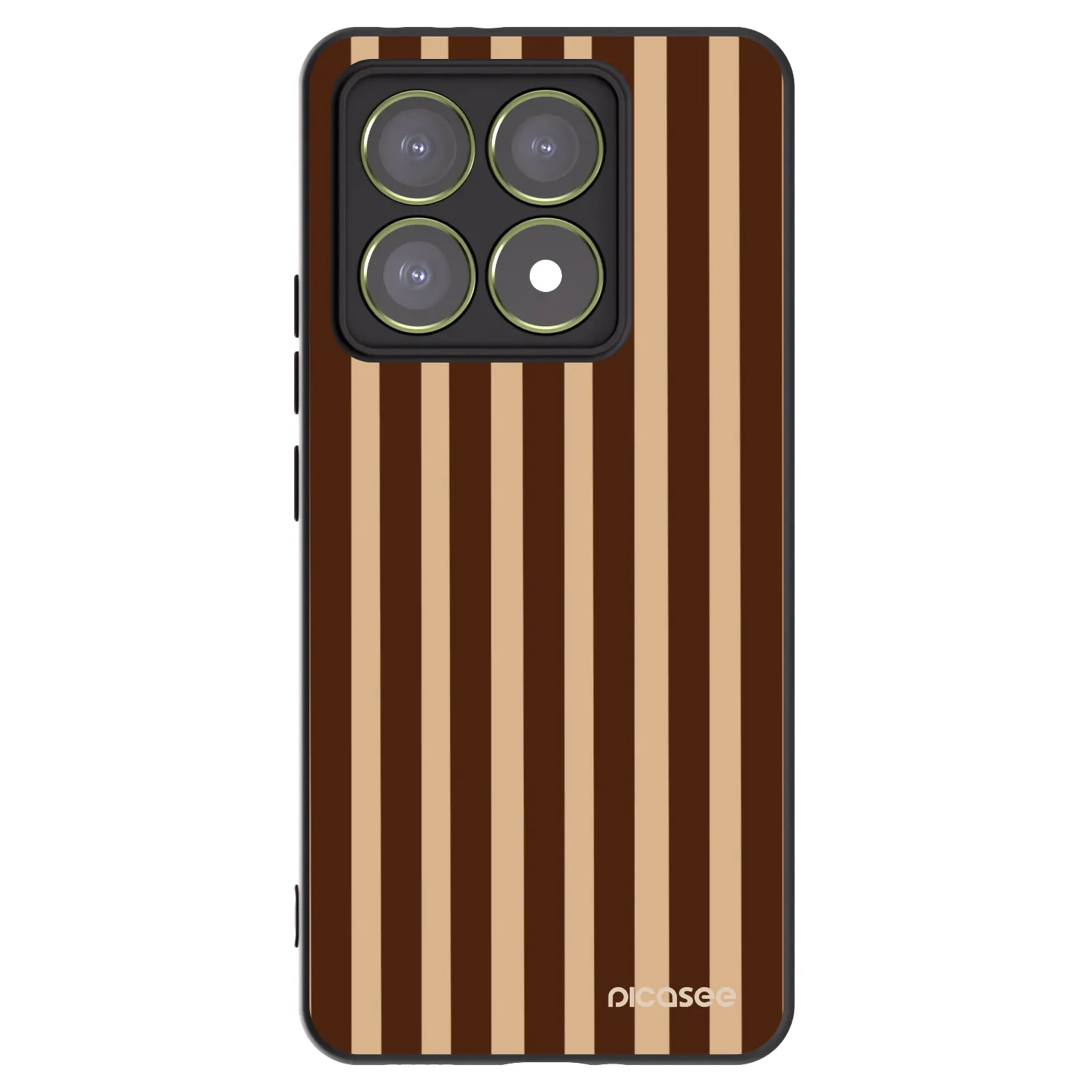 Picasee husă neagră din silicon pentru Xiaomi 14T - Brown lines