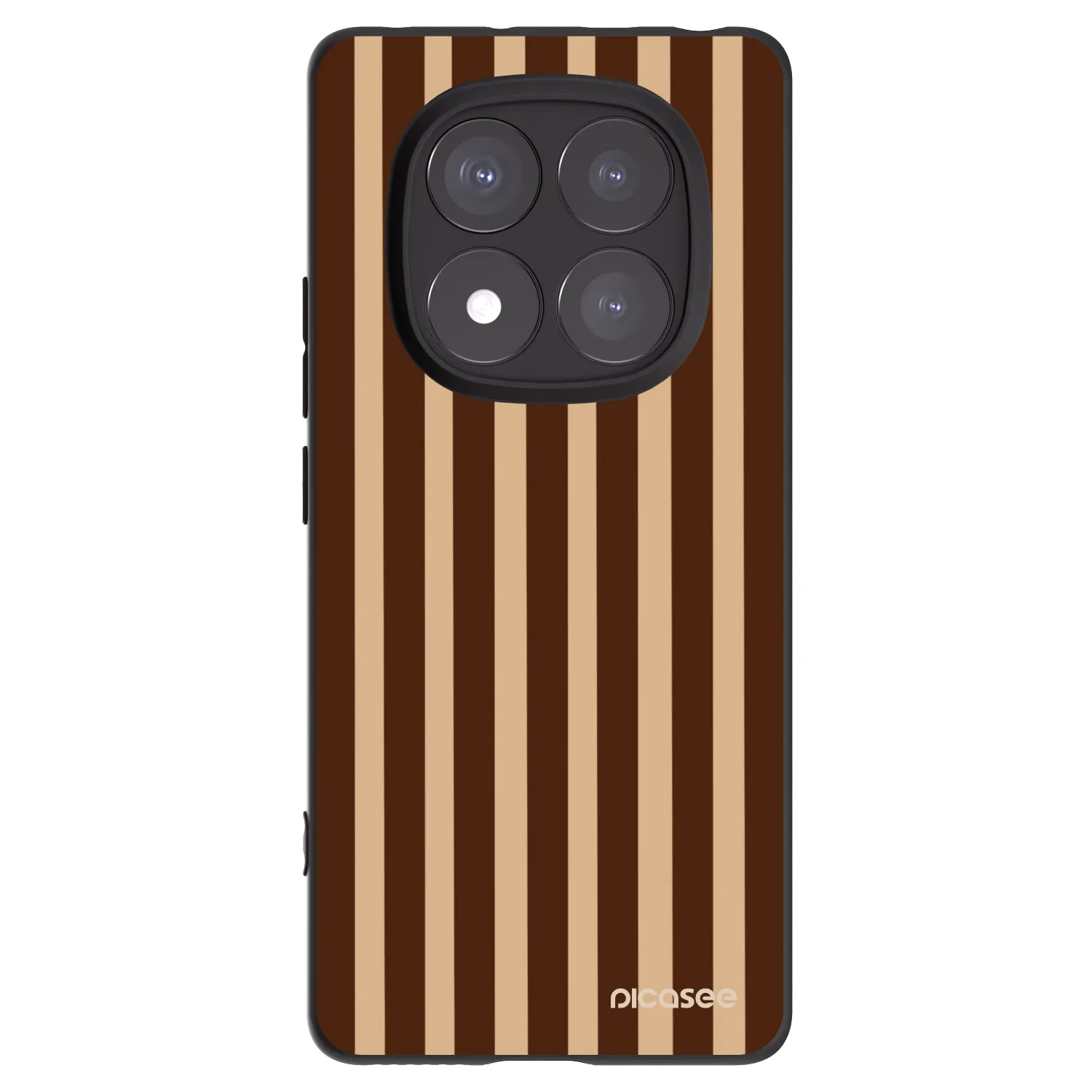 Picasee husă neagră din silicon pentru Xiaomi Redmi Note 14 Pro+ 5G - Brown lines