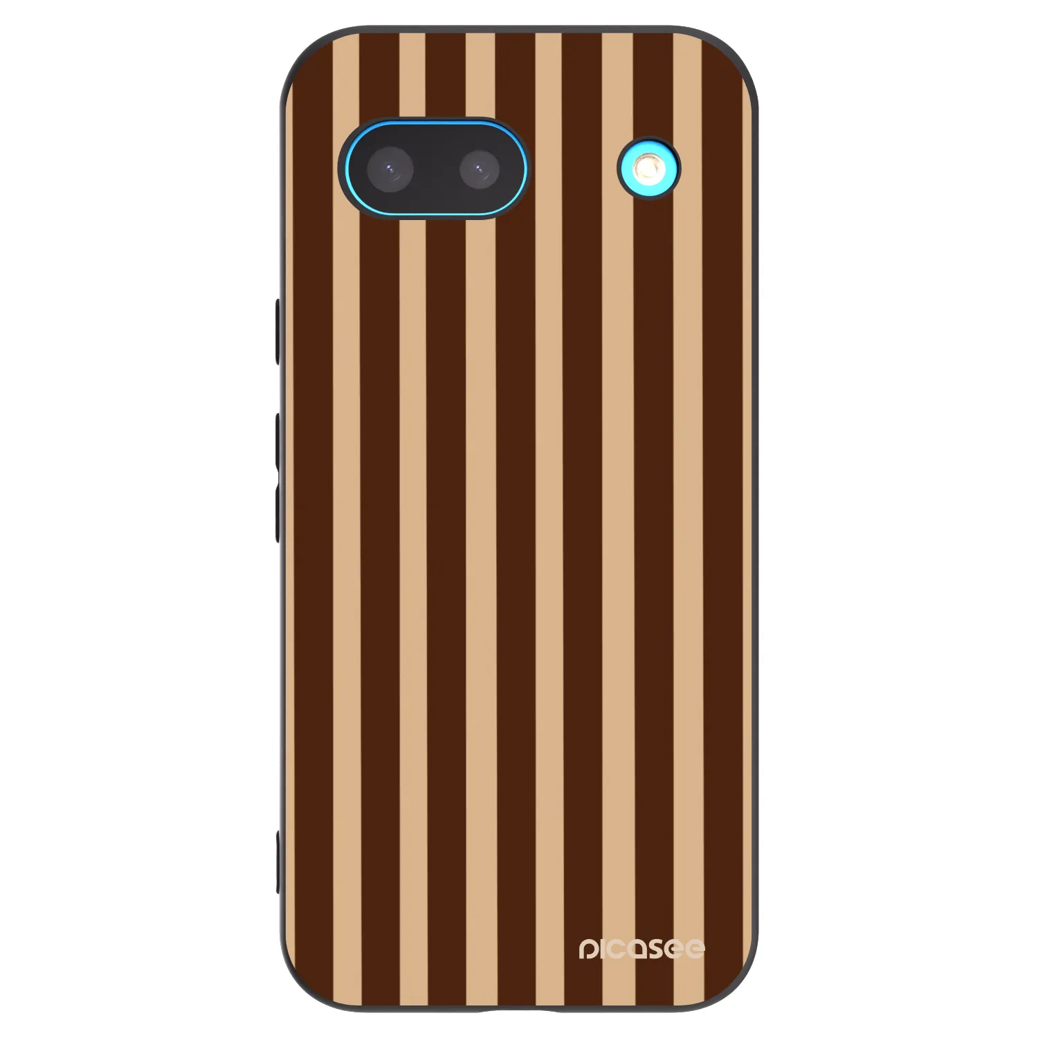 Picasee husă neagră din silicon pentru Google Pixel 8a - Brown lines