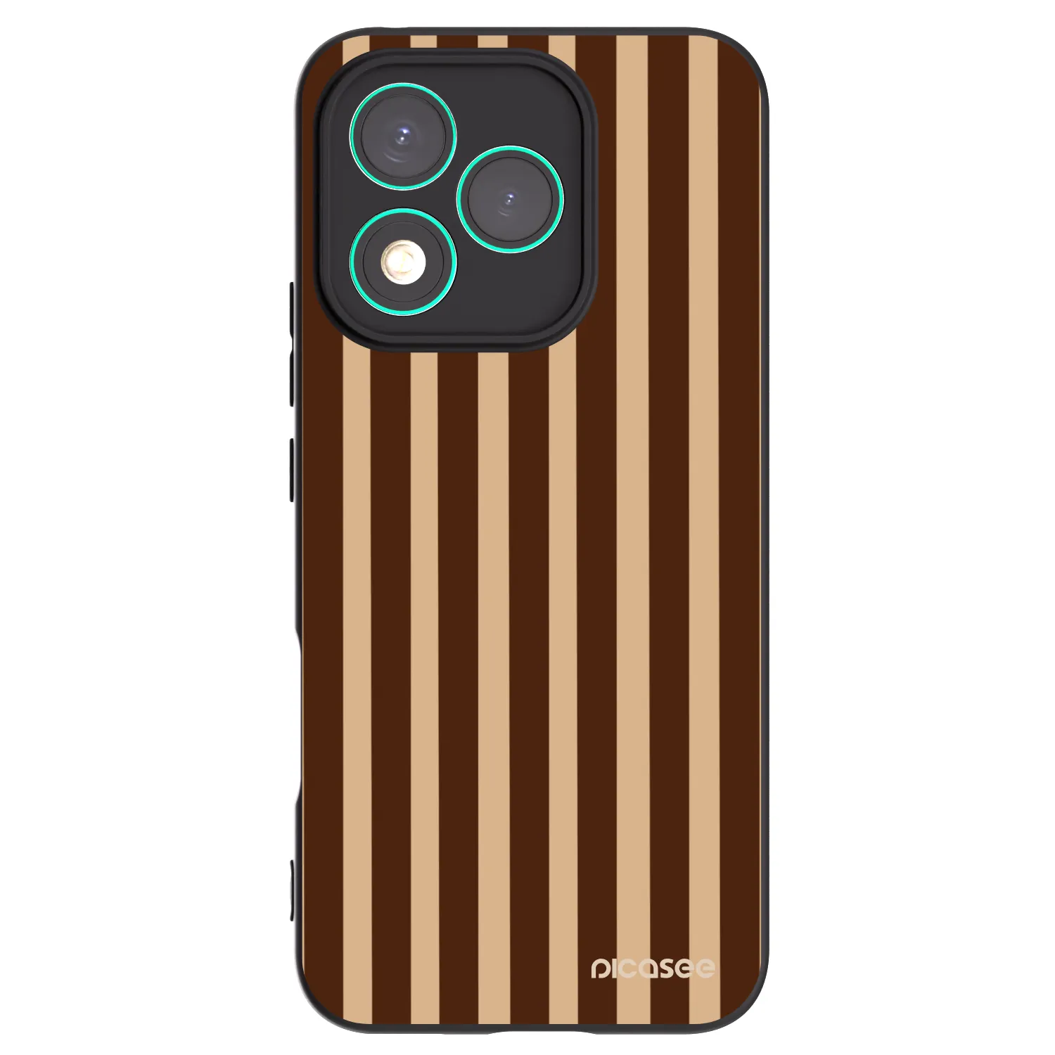 Picasee husă neagră din silicon pentru Honor 400 Lite 5G - Brown lines