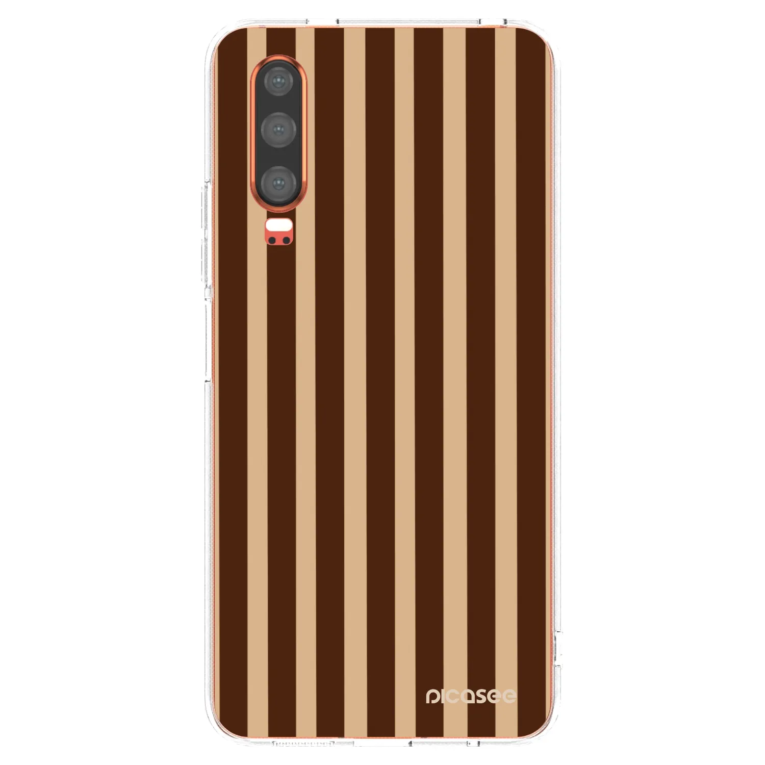 Picasee husă transparentă din silicon pentru Huawei P30 - Brown lines