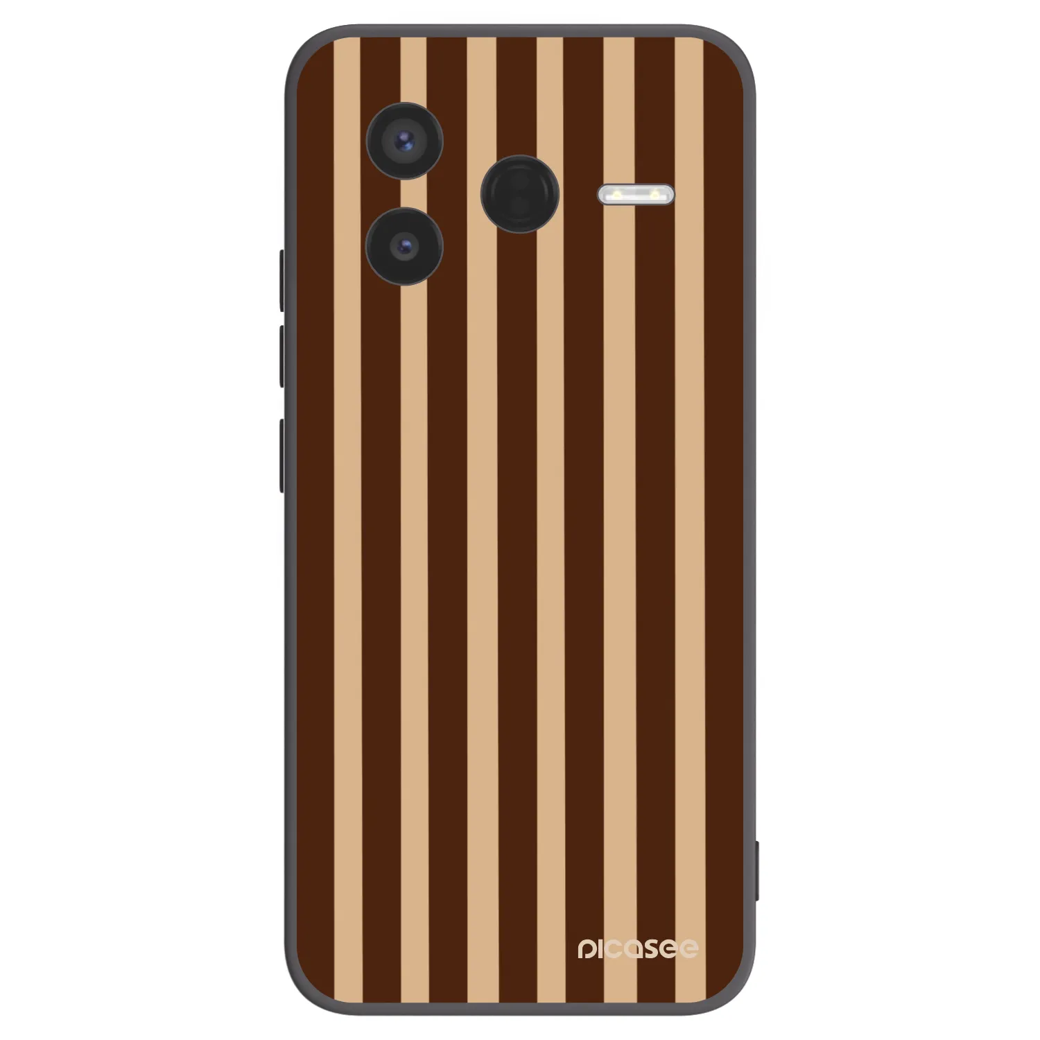 Picasee husă neagră din silicon pentru Xiaomi Poco F7 Pro 5G - Brown lines
