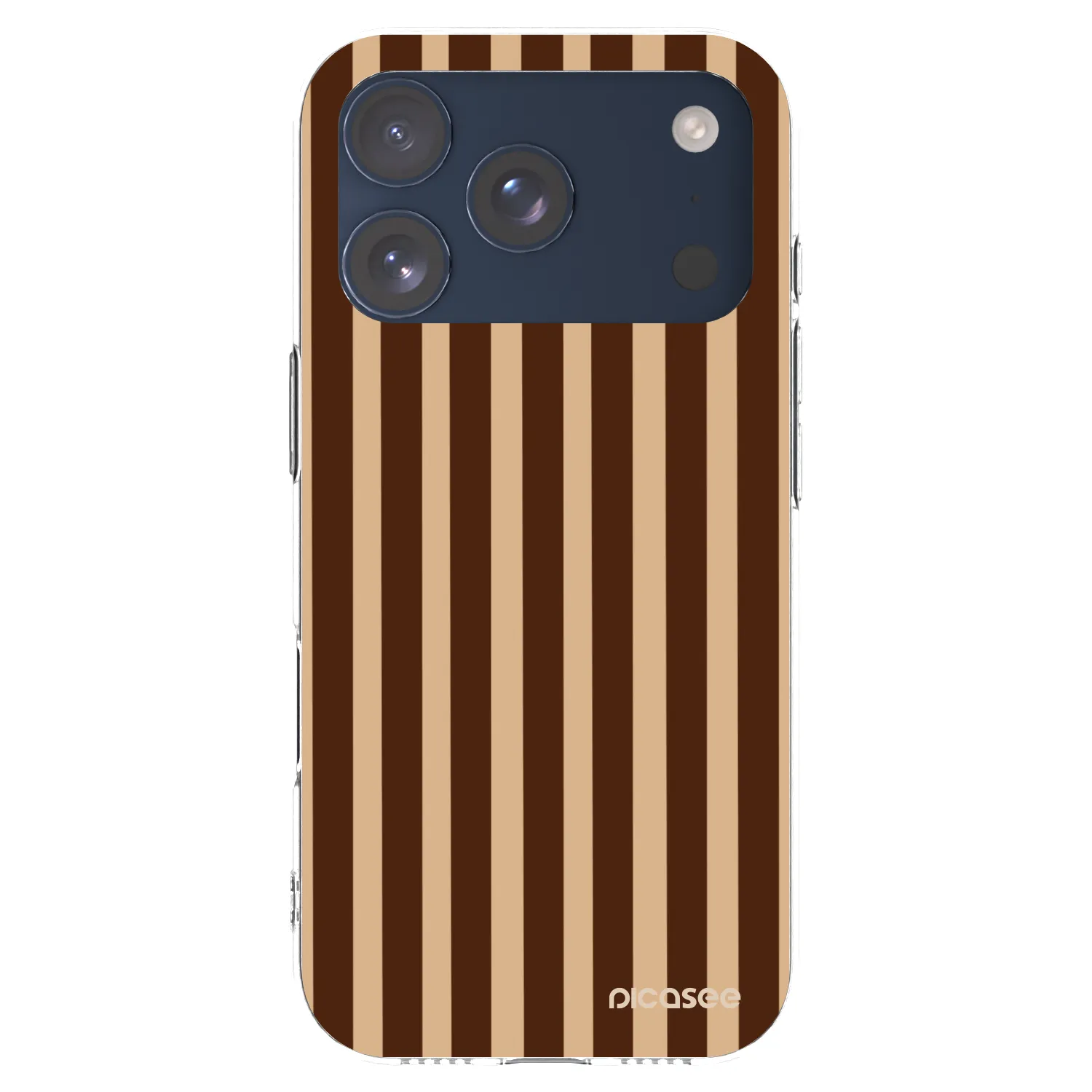 Picasee husă transparentă din silicon pentru Apple iPhone 17 Pro - Brown lines