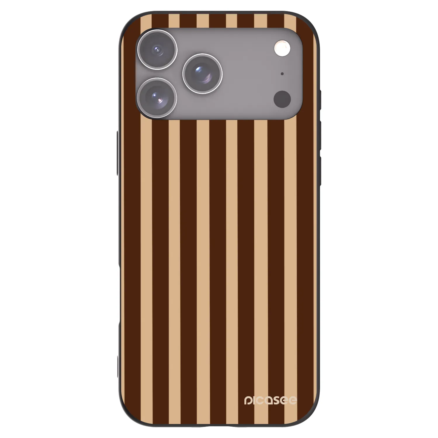 Picasee husă neagră din silicon pentru Apple iPhone 17 Pro Max - Brown lines