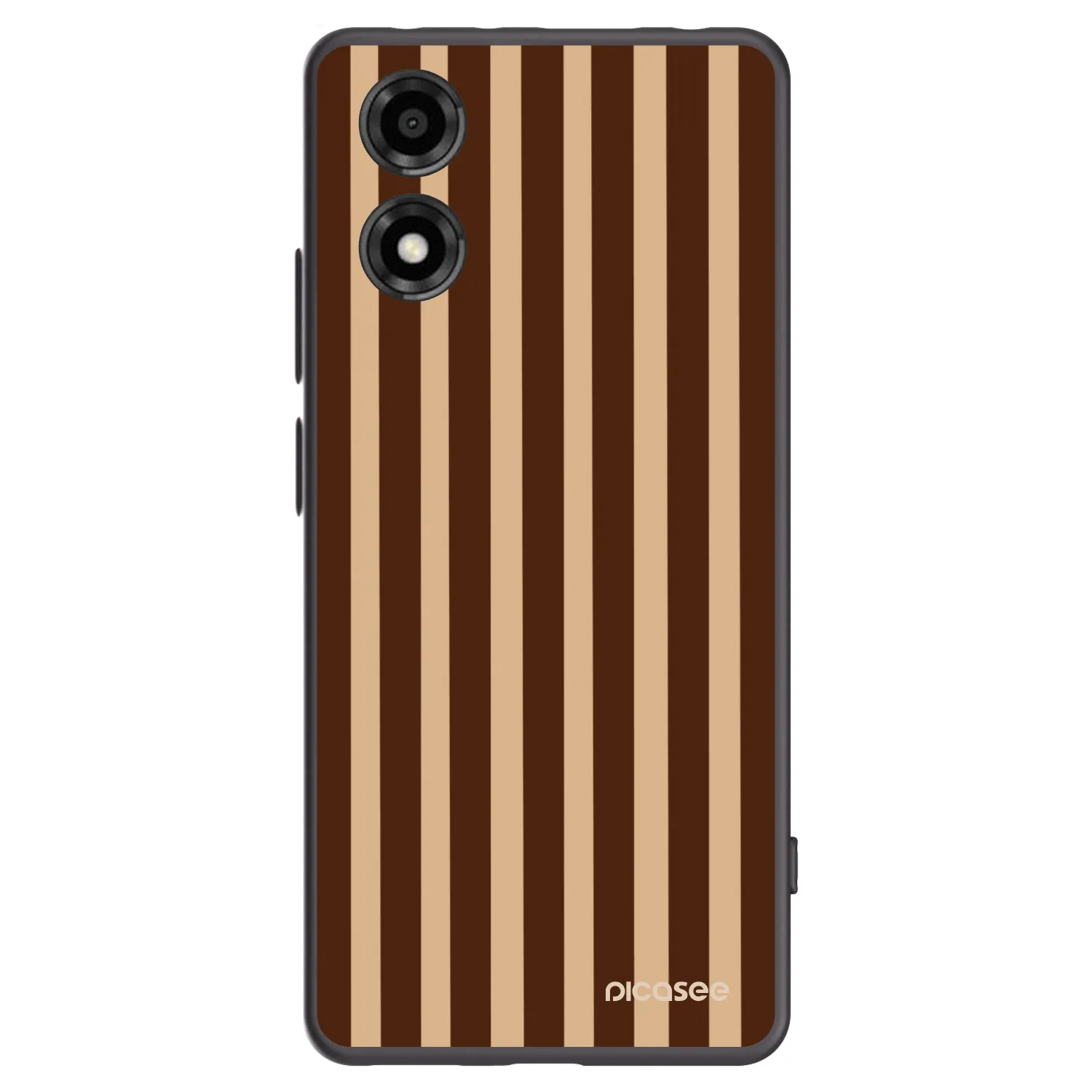 Picasee husă neagră din silicon pentru Motorola Moto E14 - Brown lines