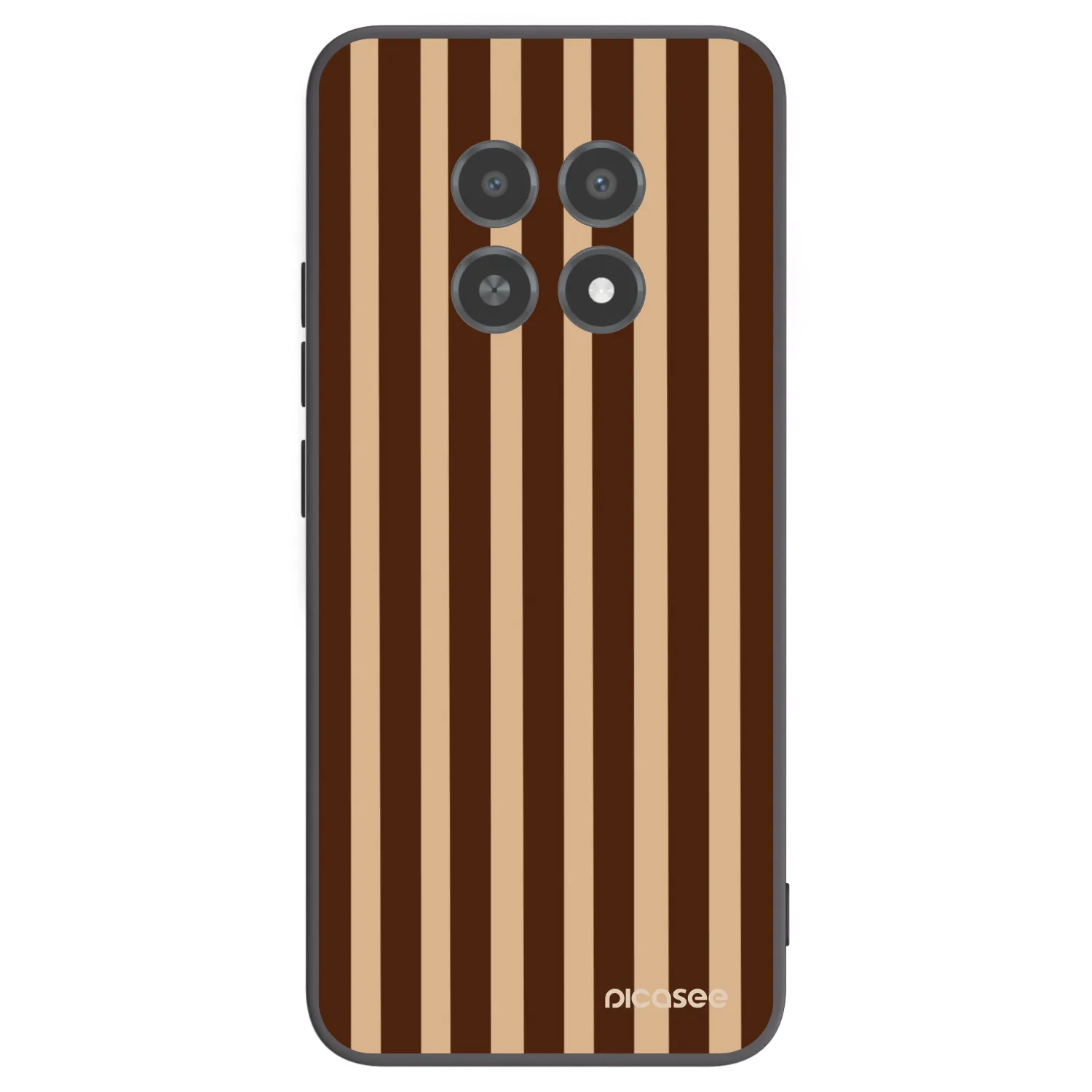 Picasee husă neagră din silicon pentru Realme 12X - Brown lines