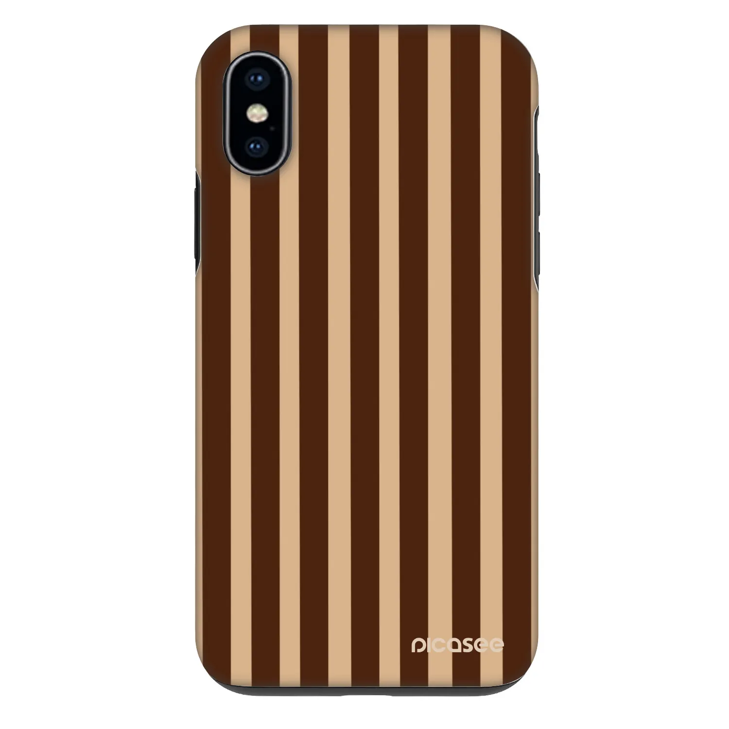 Picasee Fashion Case pentru Apple iPhone X/XS - Brown lines