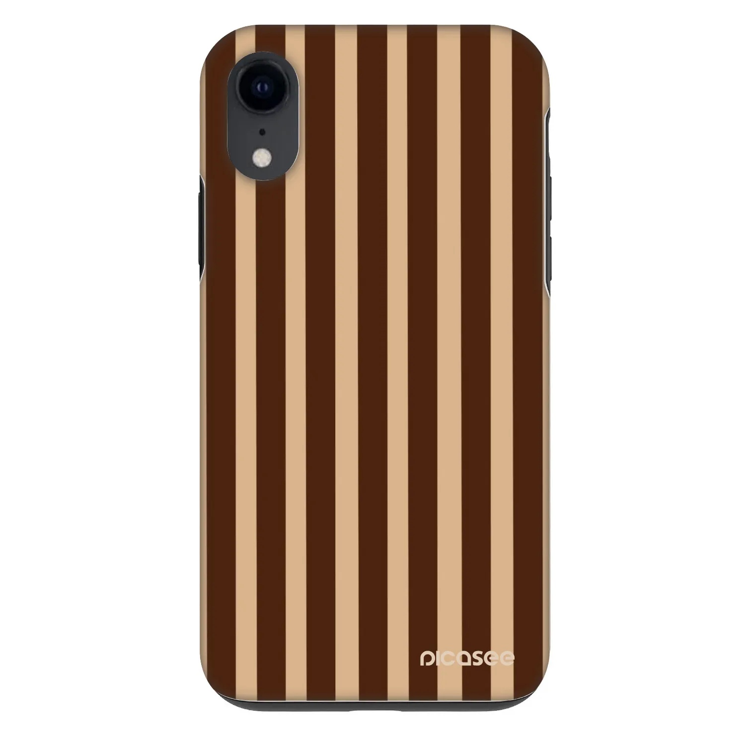 Picasee Fashion Case pentru Apple iPhone XR - Brown lines