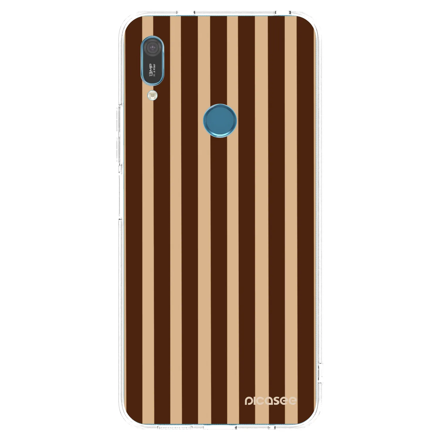 Picasee husă transparentă din silicon pentru Huawei Y6 2019 - Brown lines