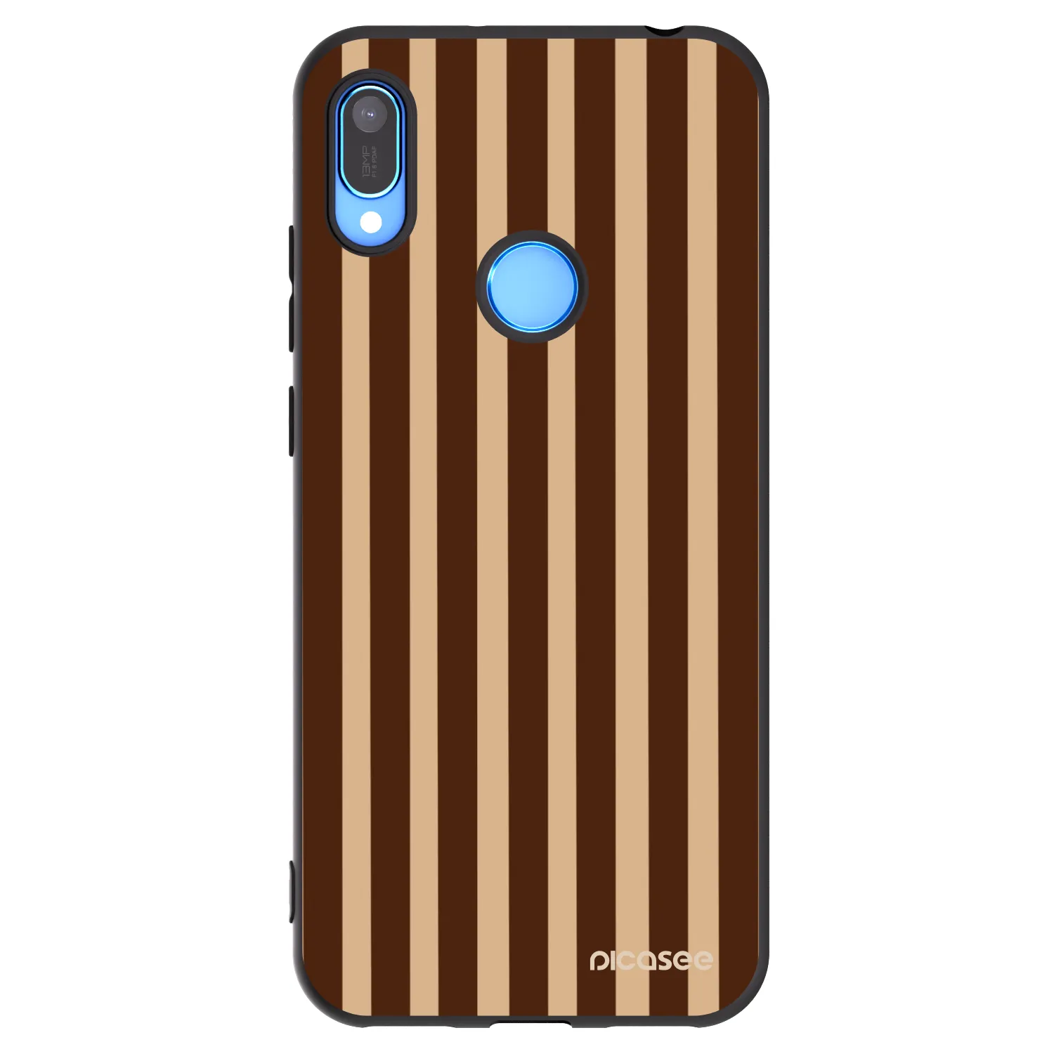 Picasee husă neagră din silicon pentru Huawei Y6 2019 - Brown lines