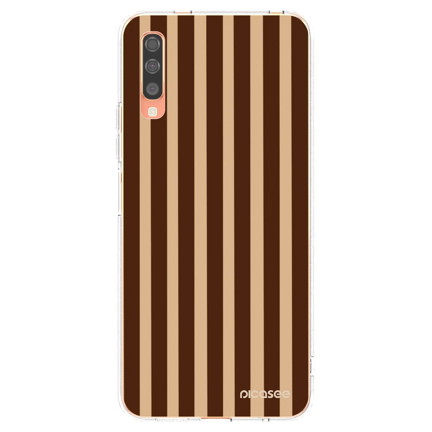 Picasee husă transparentă din silicon pentru Samsung Galaxy A70 A705F - Brown lines