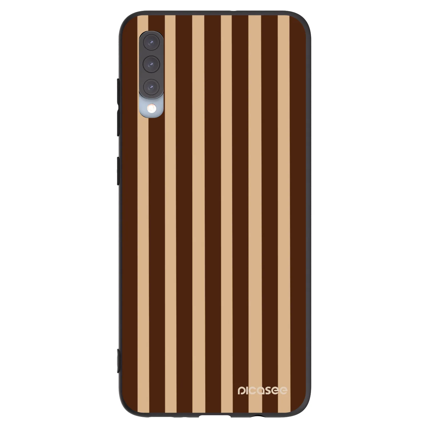 Picasee husă neagră din silicon pentru Samsung Galaxy A70 A705F - Brown lines