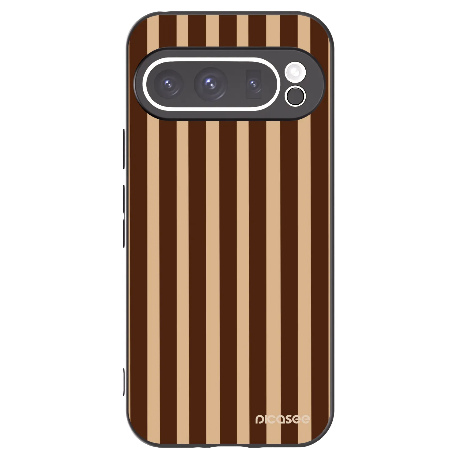 Picasee husă neagră din silicon pentru Google Pixel 9 Pro XL - Brown lines