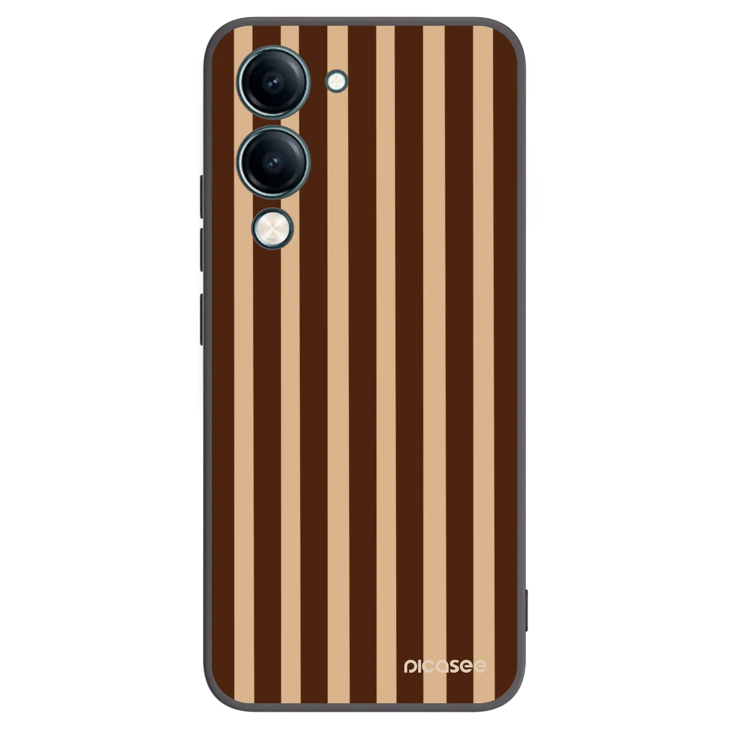 Picasee husă neagră din silicon pentru Vivo Y29s 5G - Brown lines