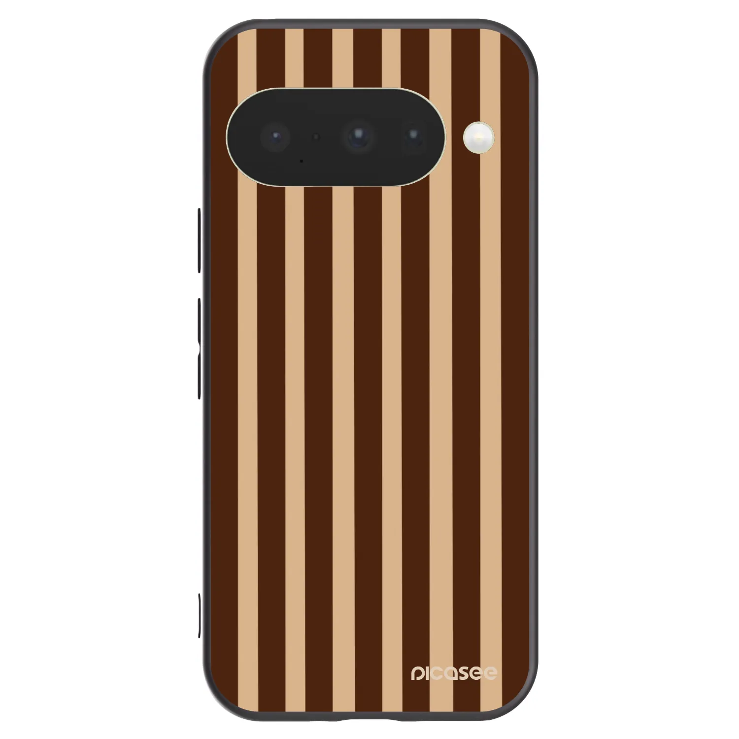 Picasee husă neagră din silicon pentru Google Pixel 10 - Brown lines