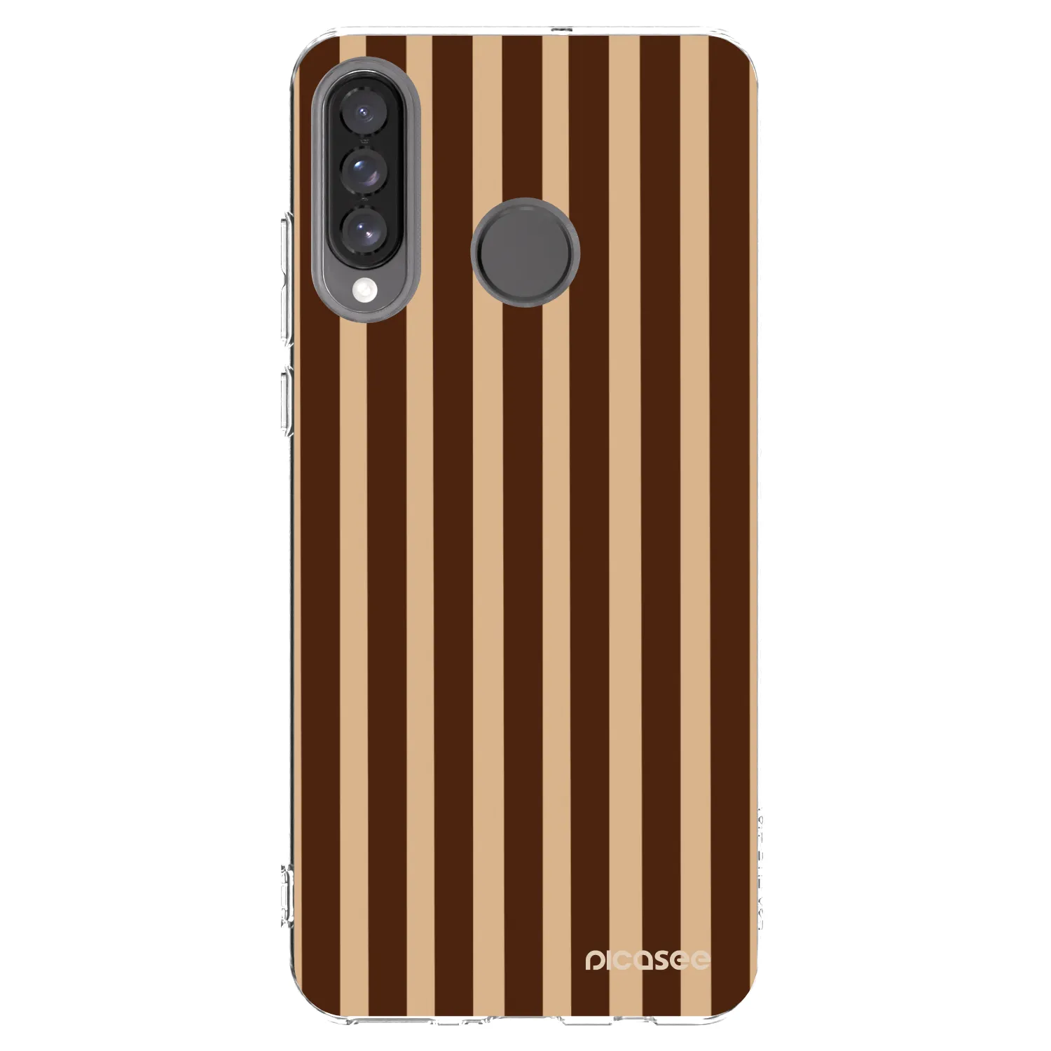 Picasee husă transparentă din silicon pentru Huawei P30 Lite - Brown lines