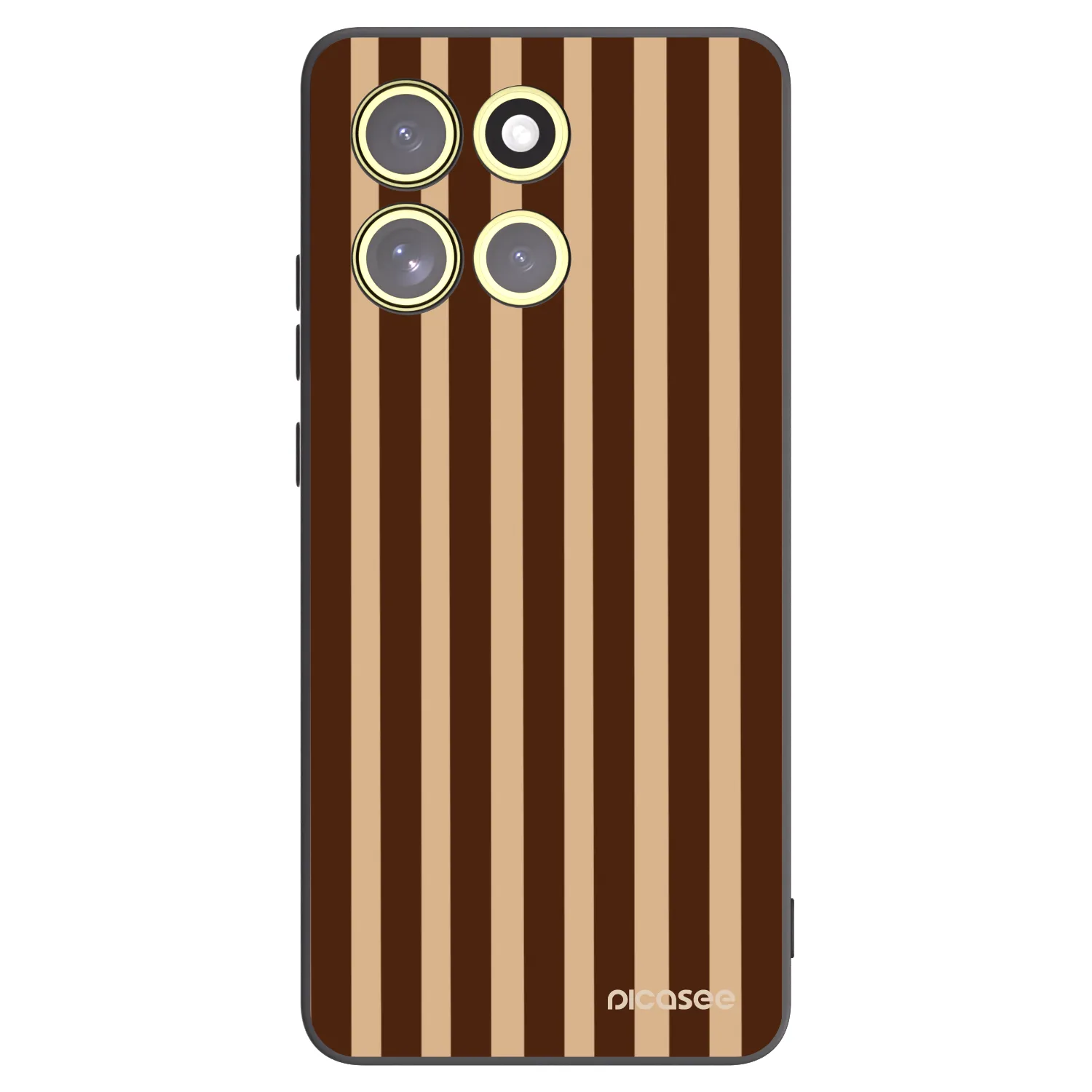 Picasee husă neagră din silicon pentru Motorola Moto G86 Power 5G - Brown lines