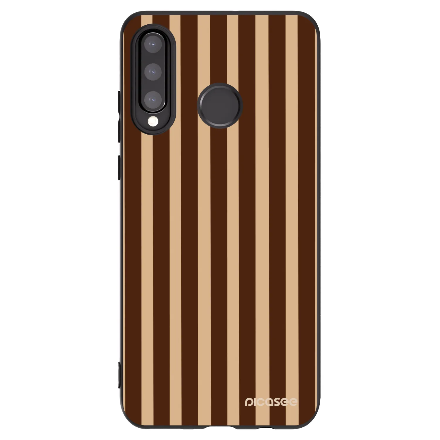 Picasee husă neagră din silicon pentru Huawei P30 Lite - Brown lines