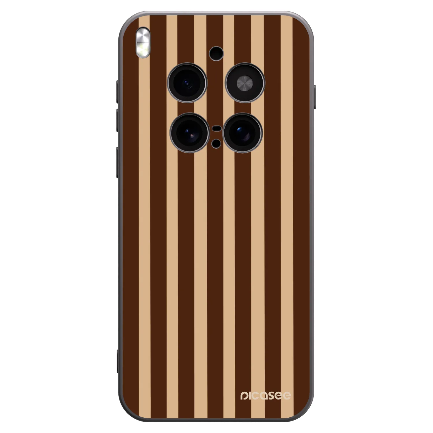 Picasee husă neagră din silicon pentru Vivo X300 Pro - Brown lines