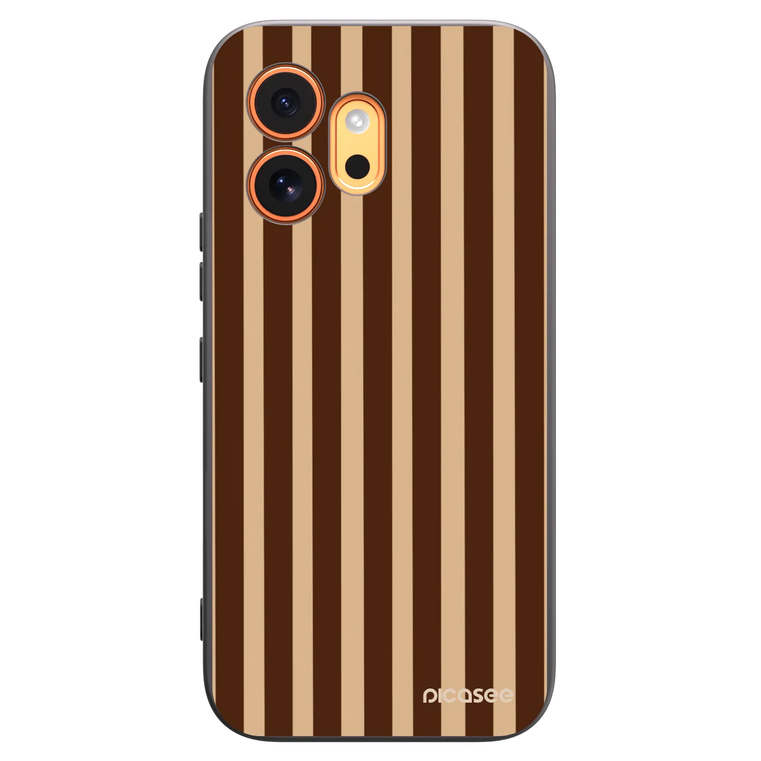 Picasee husă neagră din silicon pentru Honor 600 - Brown lines