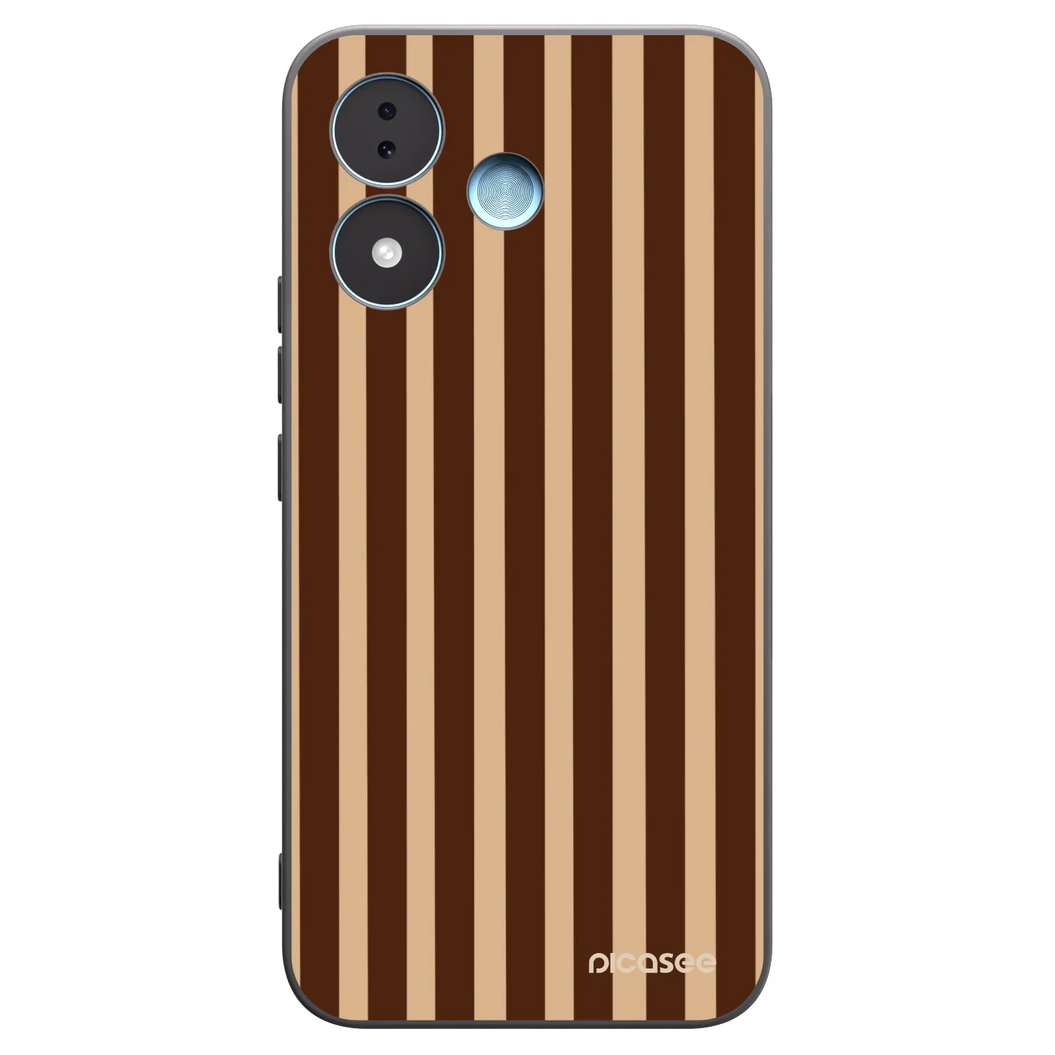 Picasee husă neagră din silicon pentru Xiaomi Redmi Note 17 5G - Brown lines