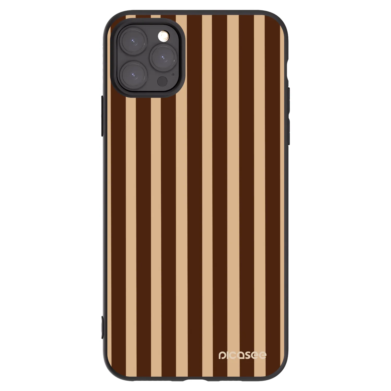 Picasee husă neagră din silicon pentru Apple iPhone 11 Pro Max - Brown lines
