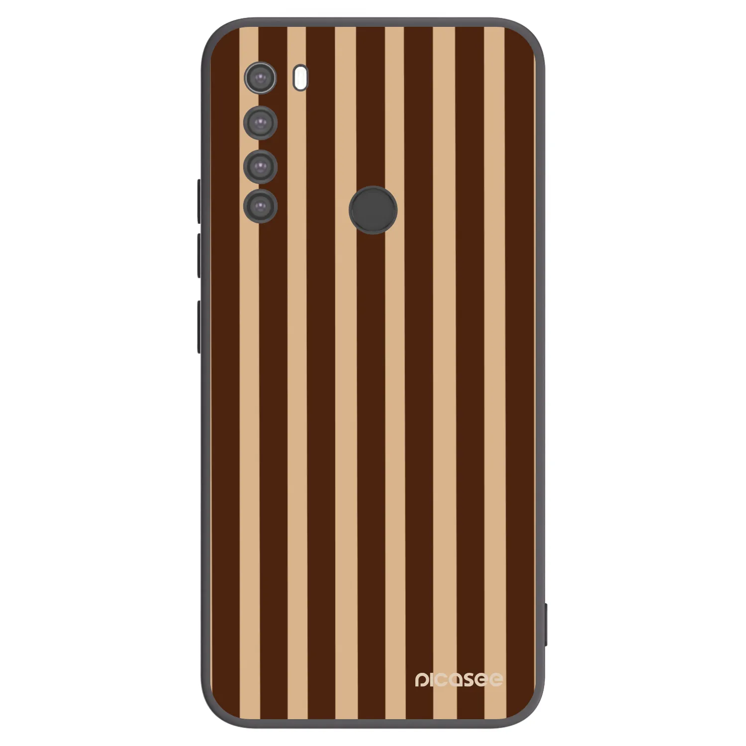 Picasee husă neagră din silicon pentru Xiaomi Redmi Note 8 - Brown lines
