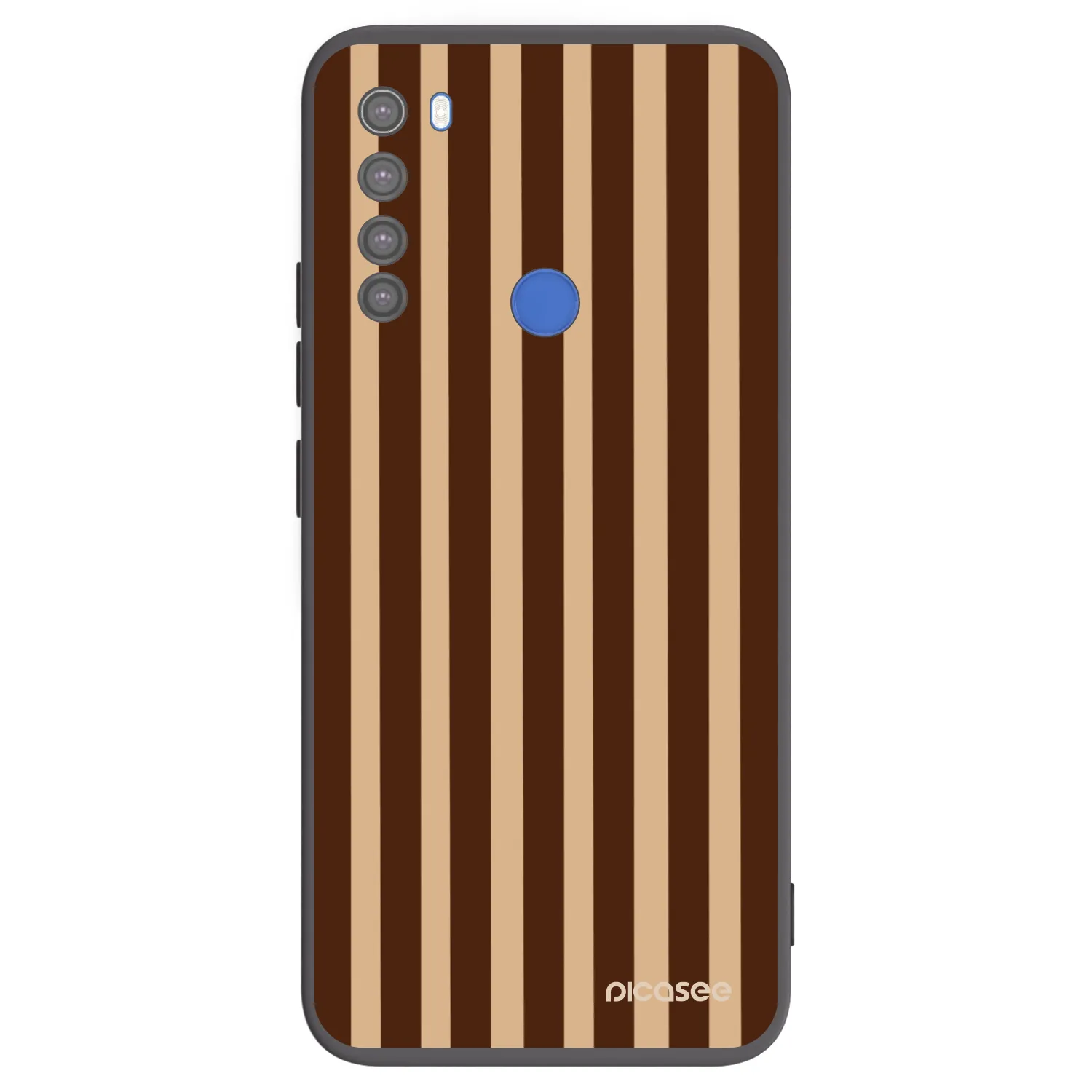 Picasee husă neagră din silicon pentru Xiaomi Redmi Note 8T - Brown lines