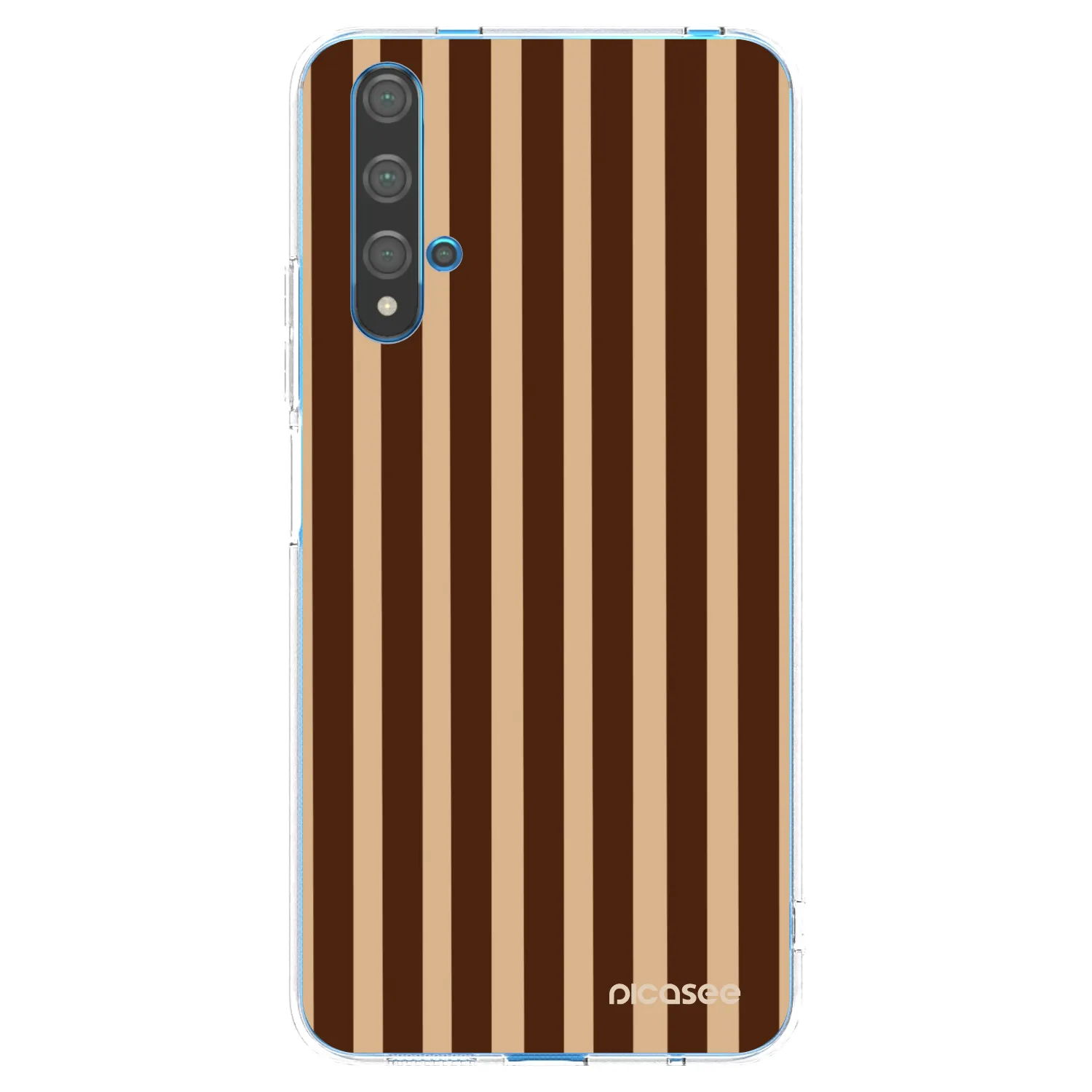 Picasee husă transparentă din silicon pentru Huawei Nova 5T - Brown lines