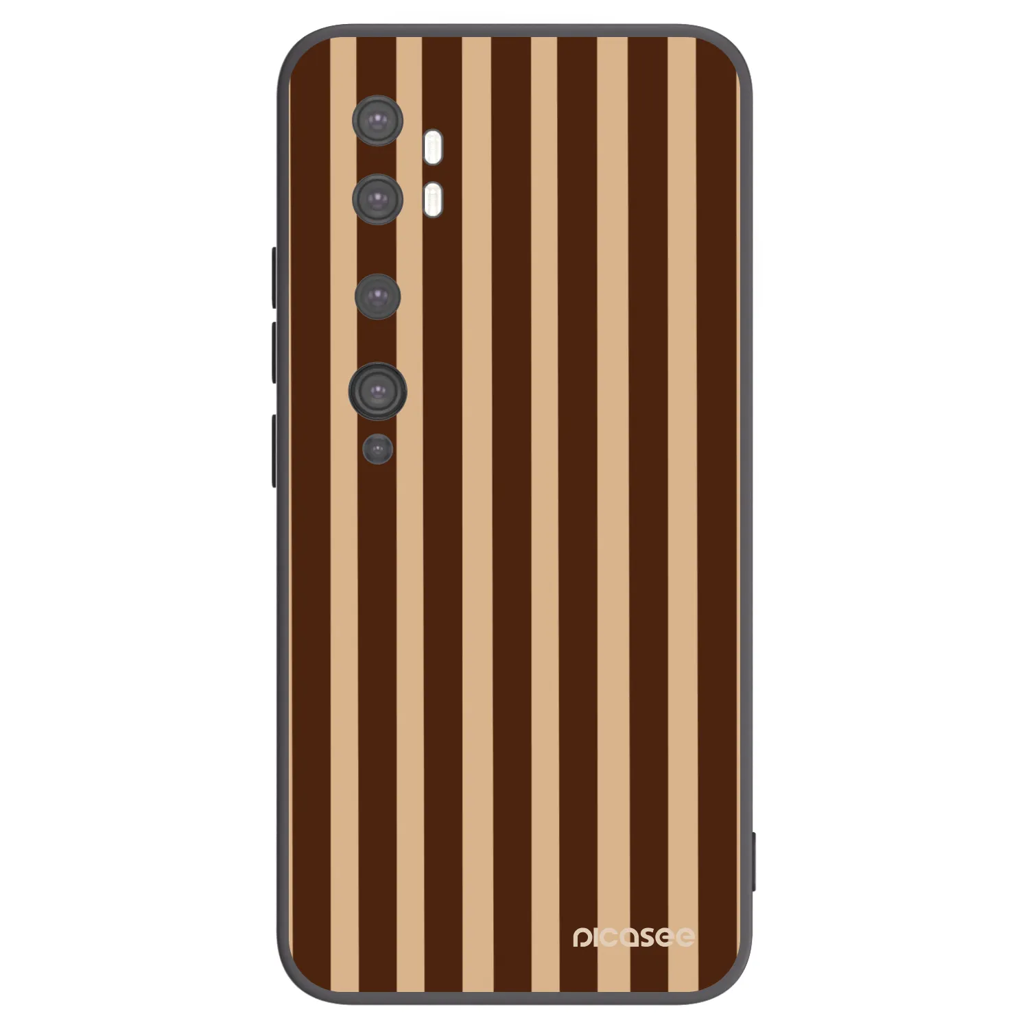 Picasee husă neagră din silicon pentru Xiaomi Mi Note 10 (Pro) - Brown lines