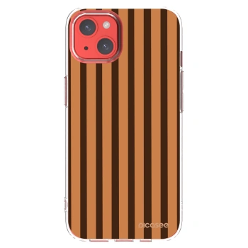 Picasee husă transparentă din silicon pentru Apple iPhone 13 - Caramel lines