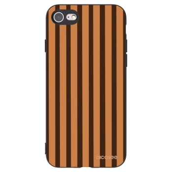 Picasee husă neagră din silicon pentru Apple iPhone SE 2022 - Caramel lines