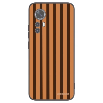 Picasee husă neagră din silicon pentru Xiaomi 12 - Caramel lines