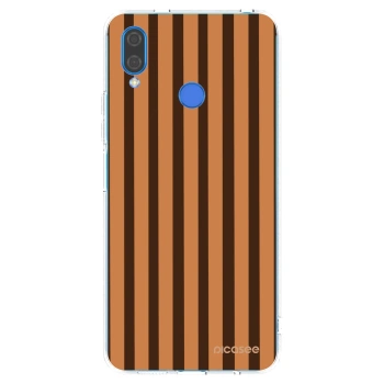 Picasee husă transparentă din silicon pentru Huawei Nova 3i - Caramel lines