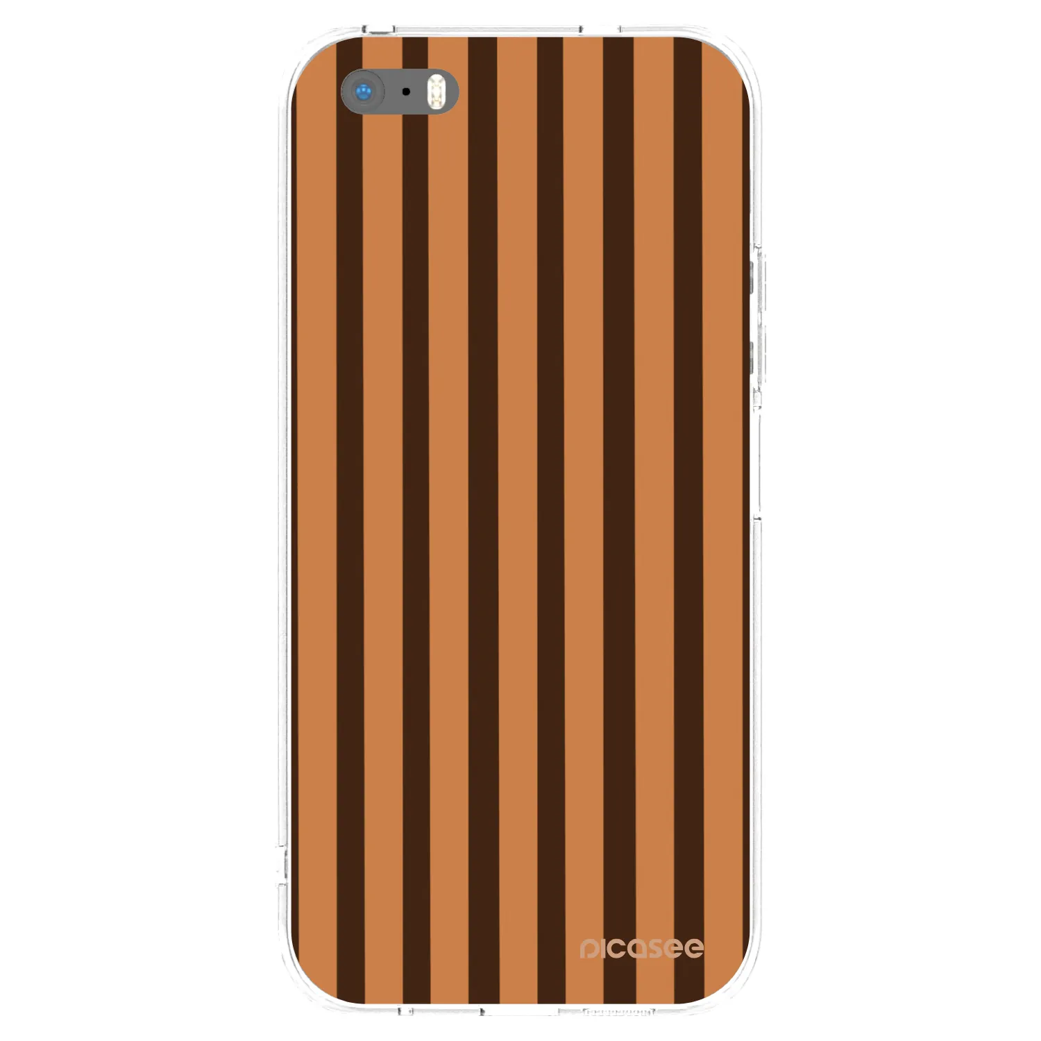 Picasee husă transparentă din silicon pentru Apple iPhone 5/5S/SE - Caramel lines