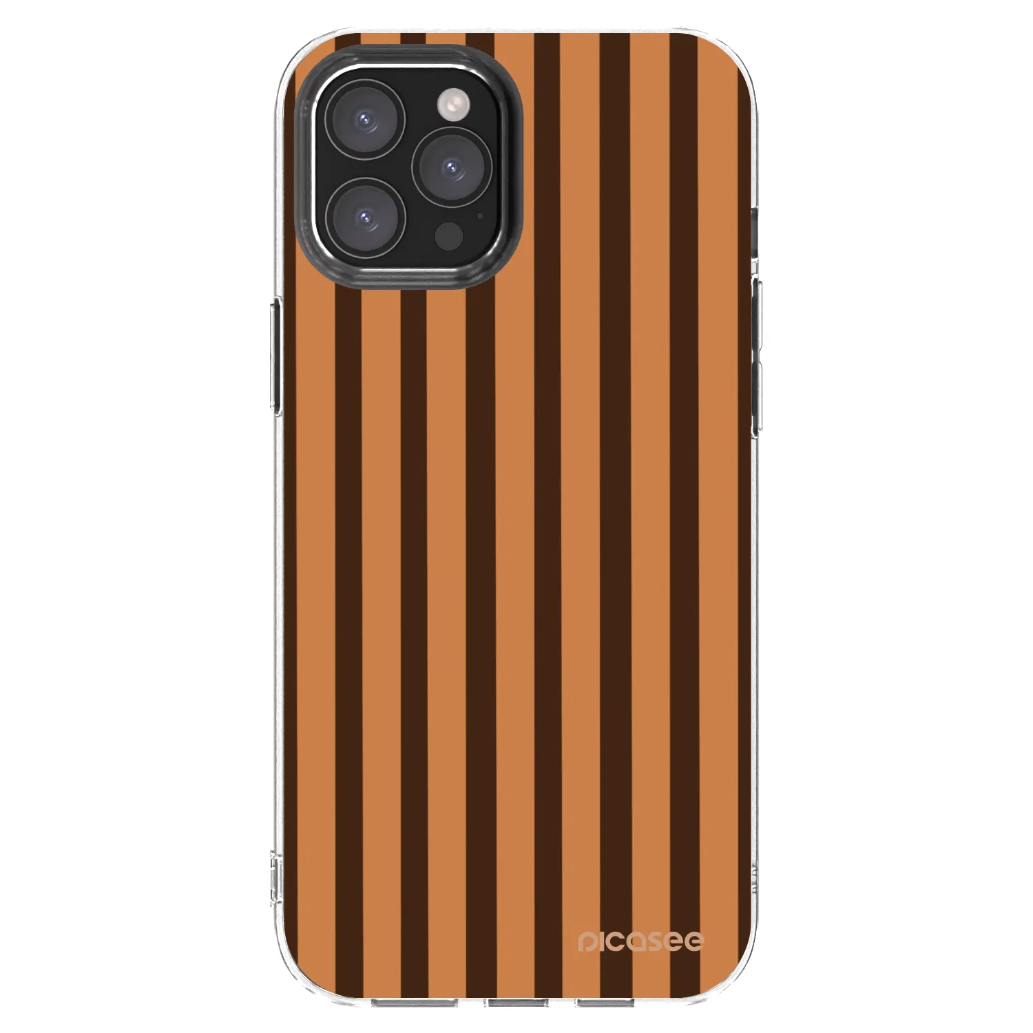 Picasee husă transparentă din silicon pentru Apple iPhone 12 Pro Max - Caramel lines